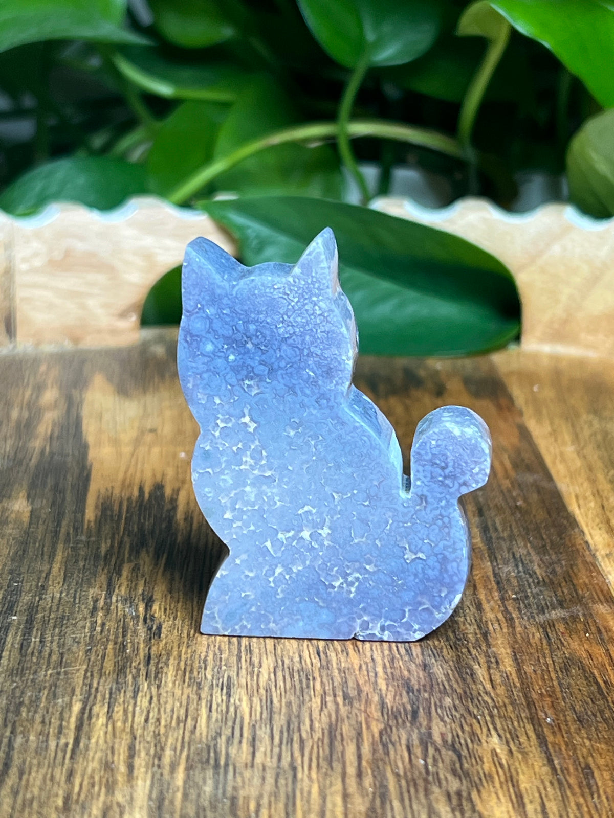 Grape Agate Mini Cat: BK