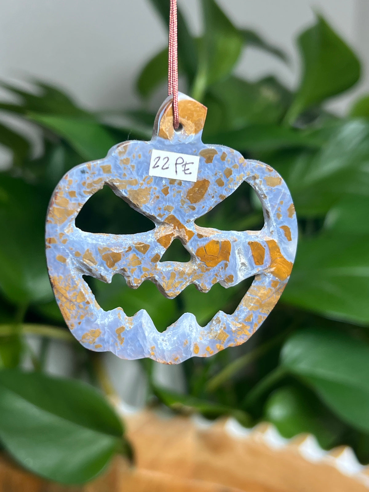 Brecciated Jasper Ornament Pumpkin: PE