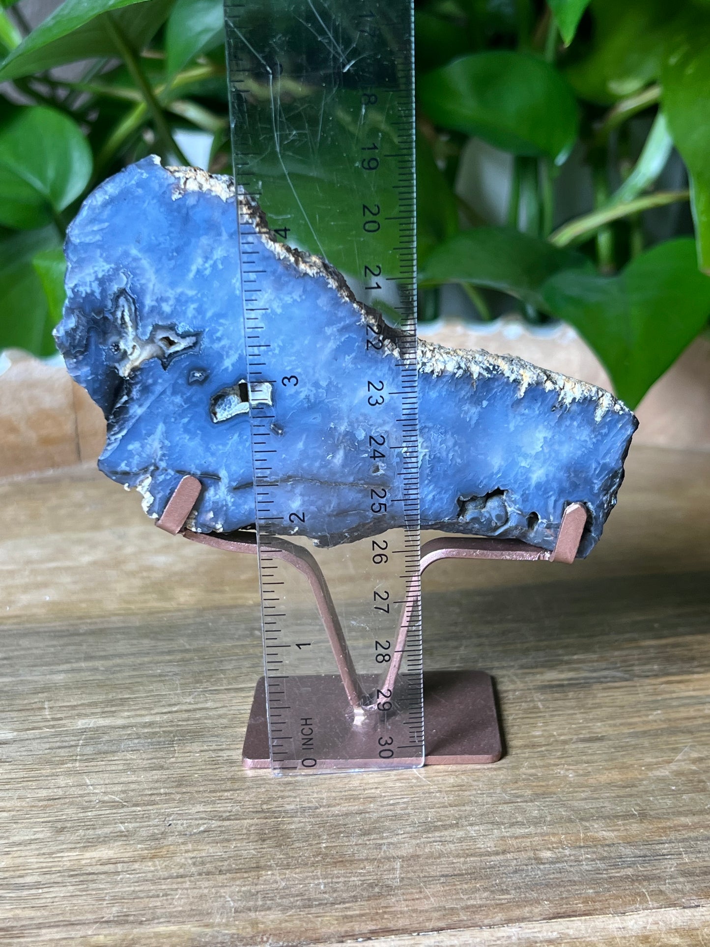 Blue Plume Agate Slab