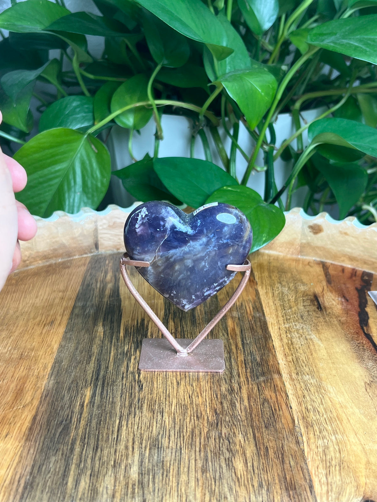 Purple Chalcedony Heart: KC