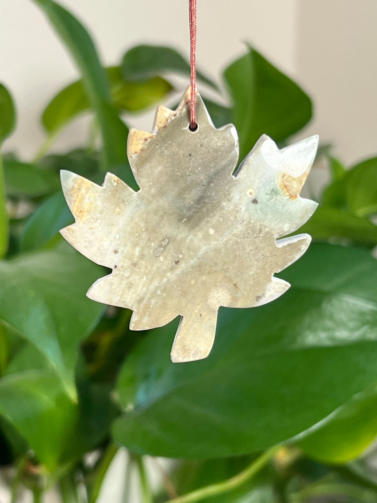 Blue Green Jasper Leaf Ornaments