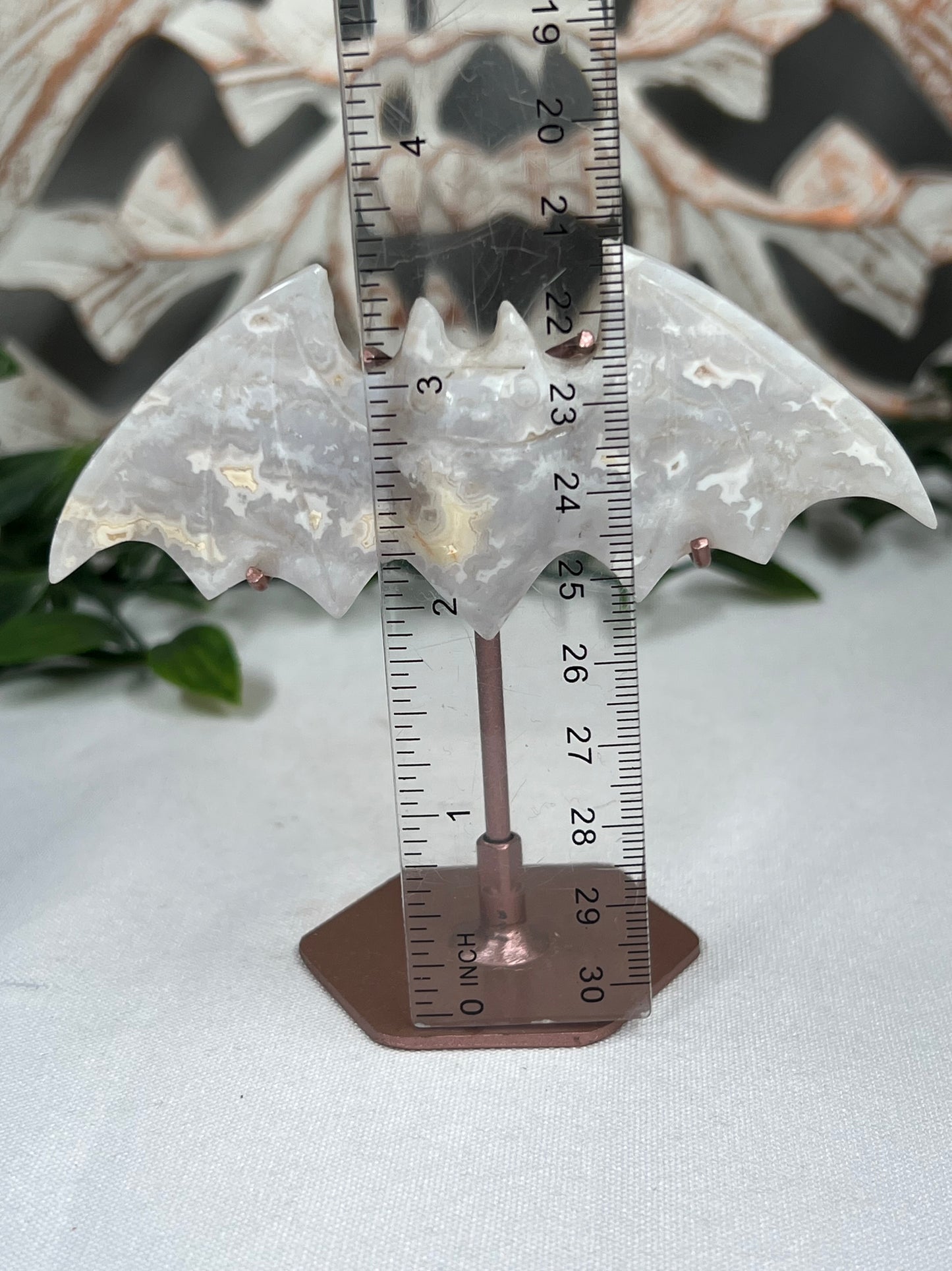 Frosted Winter Agate Bat