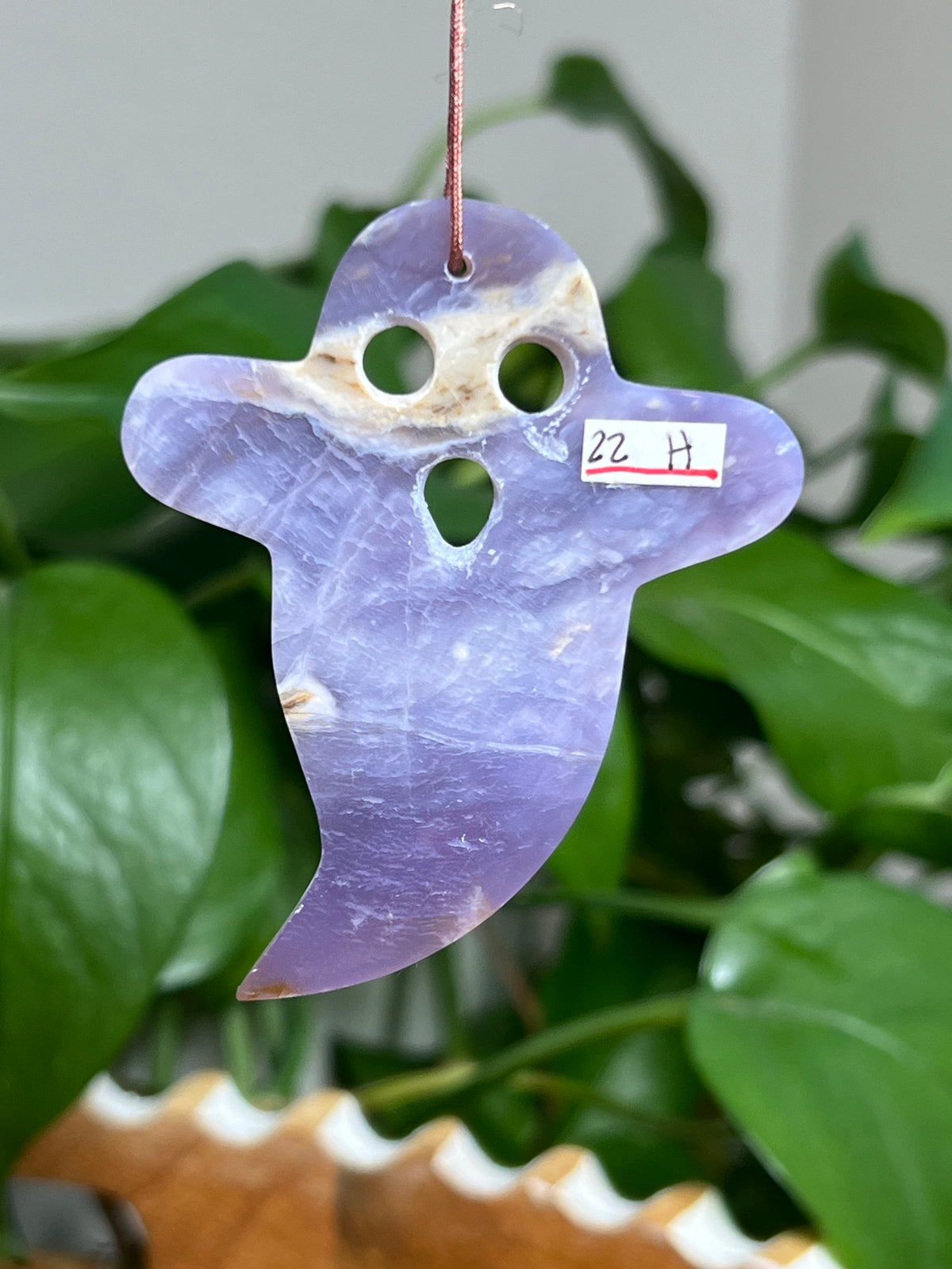 Purple Chalcedony Ghost Ornaments