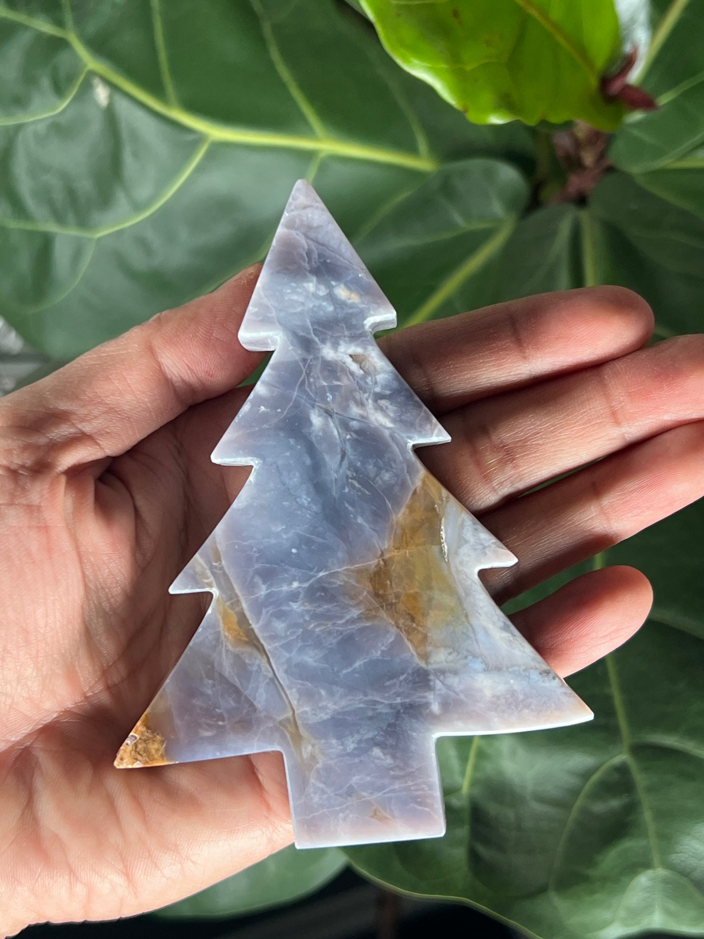 Purple Chalcedony Christmas Tree