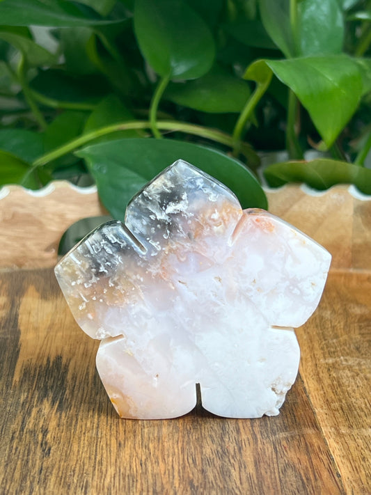 Rainbow Plume Agate Flower: PB
