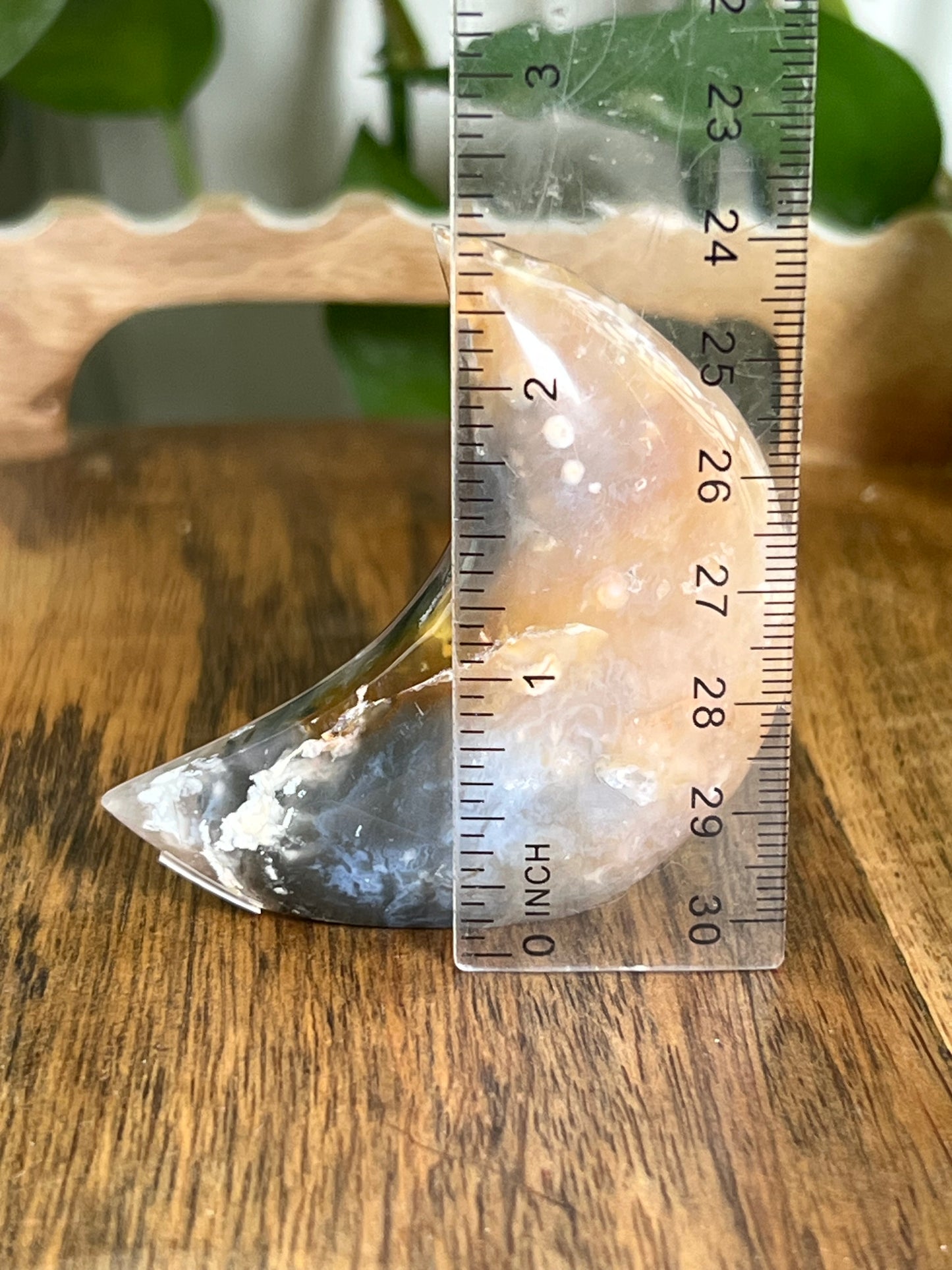 Rainbow Plume Agate Moon B