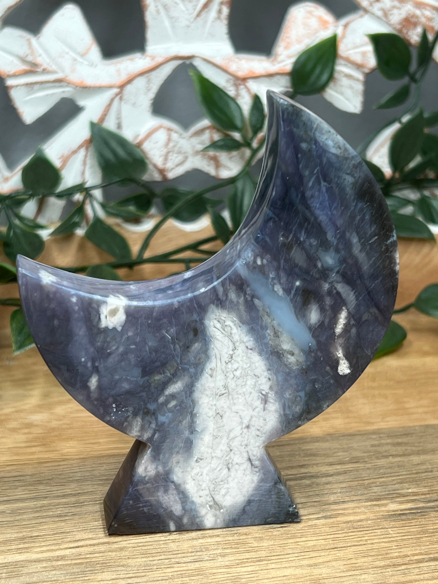 Purple Chalcedony Moon