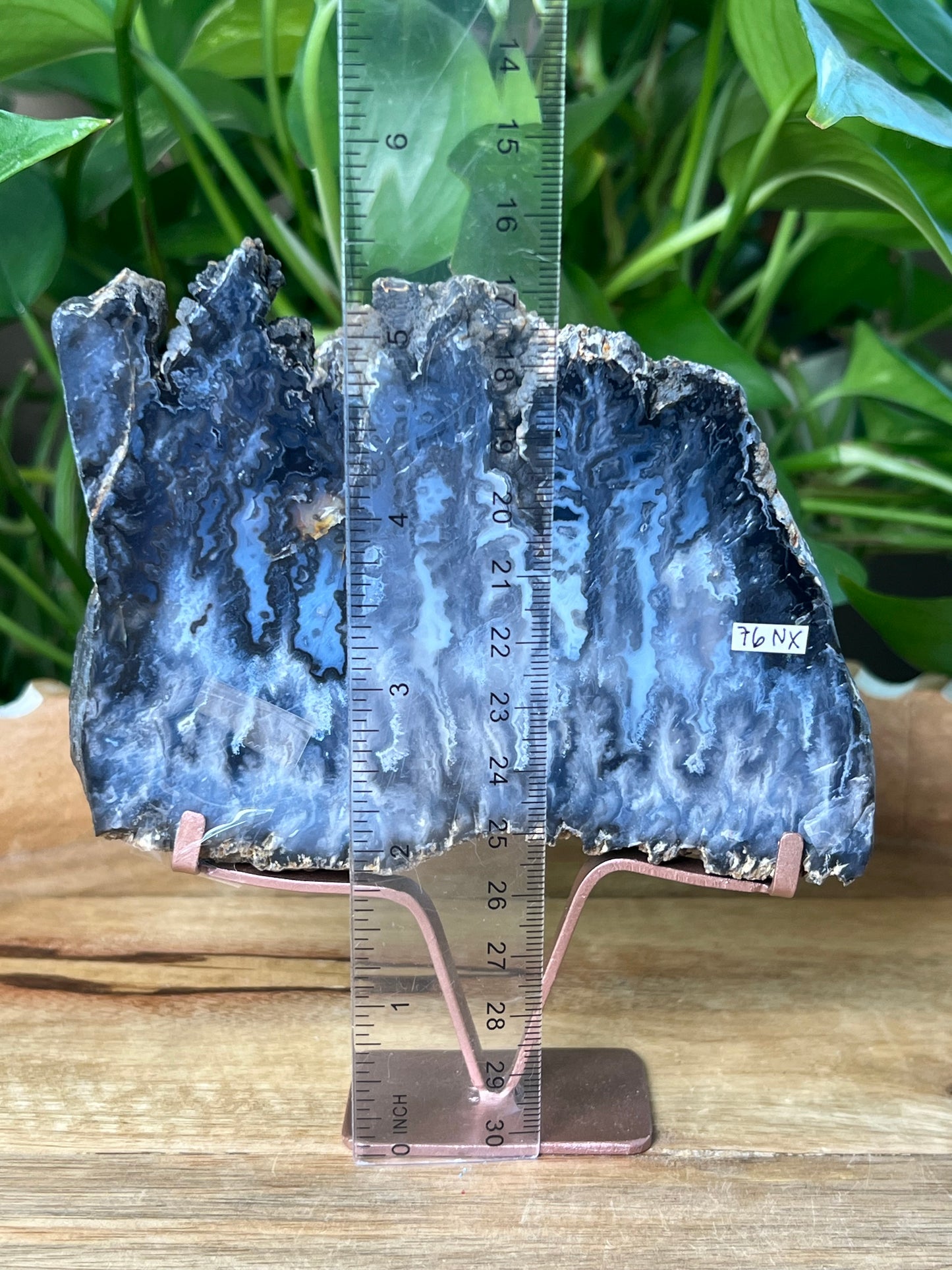 Blue Plume Agate Slab