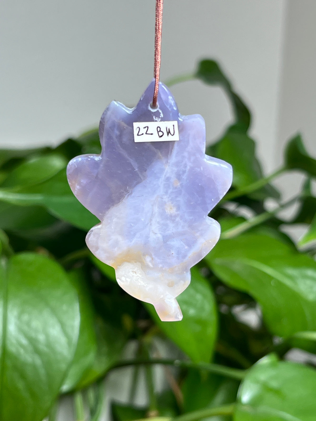 Purple Chalcedony Leaf Ornaments