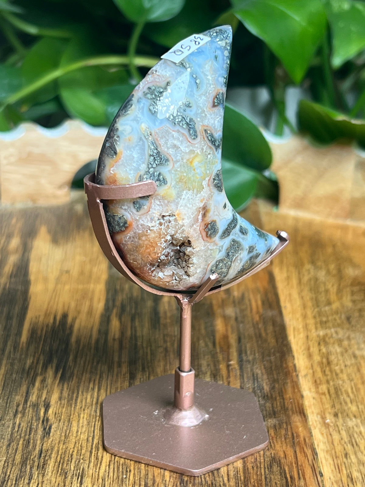 Marcasite Mini Puffy Moon: SQ