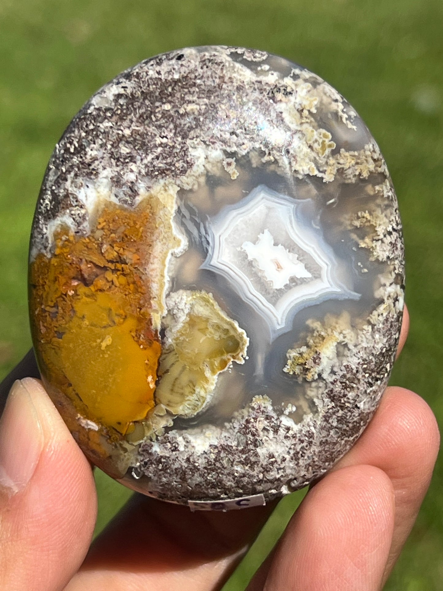 Scenic Moss Agate Palmstone C