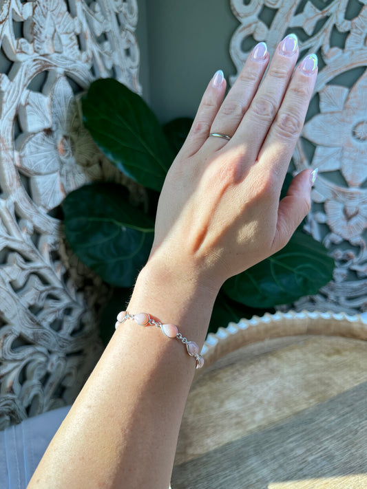 Australian Pink Opal Infinity Bracelet
