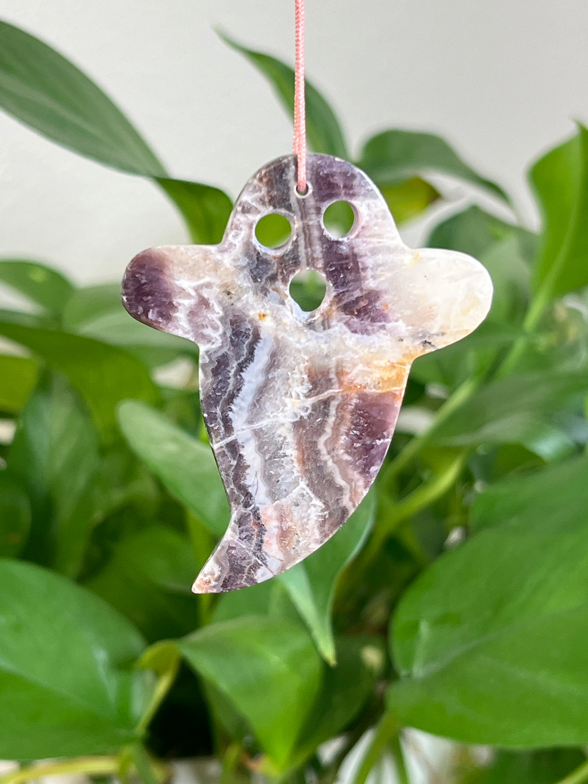 Indonesian Amethyst Ghost Ornaments