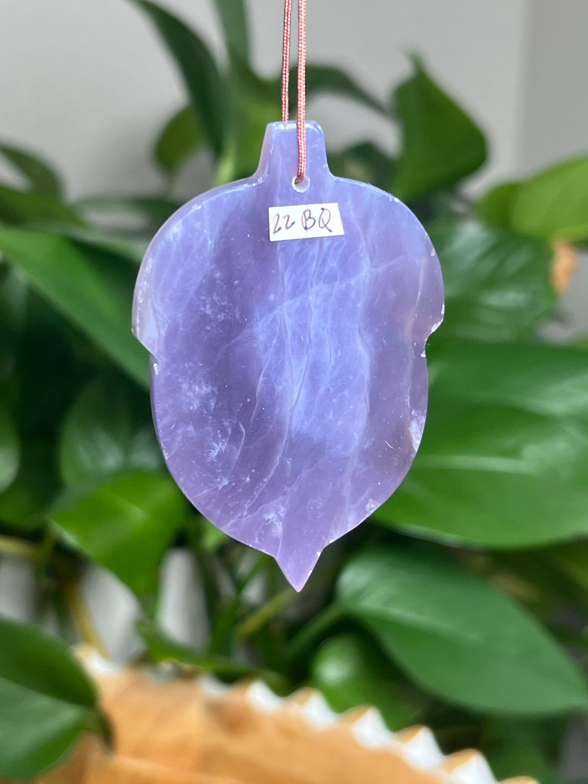 Purple Chalcedony Ornament Acorn: BQ