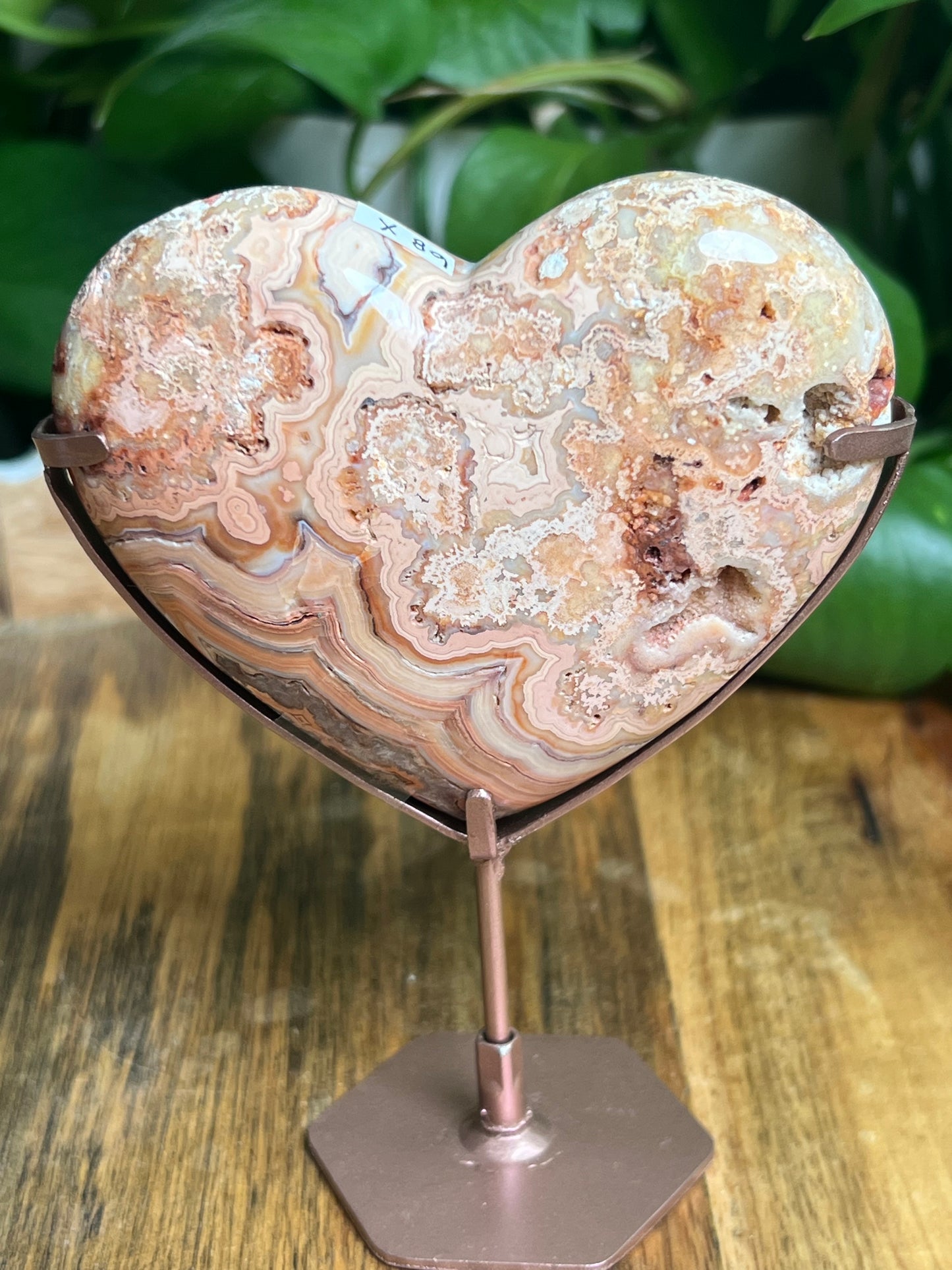 Crazy Lace Agate Heart