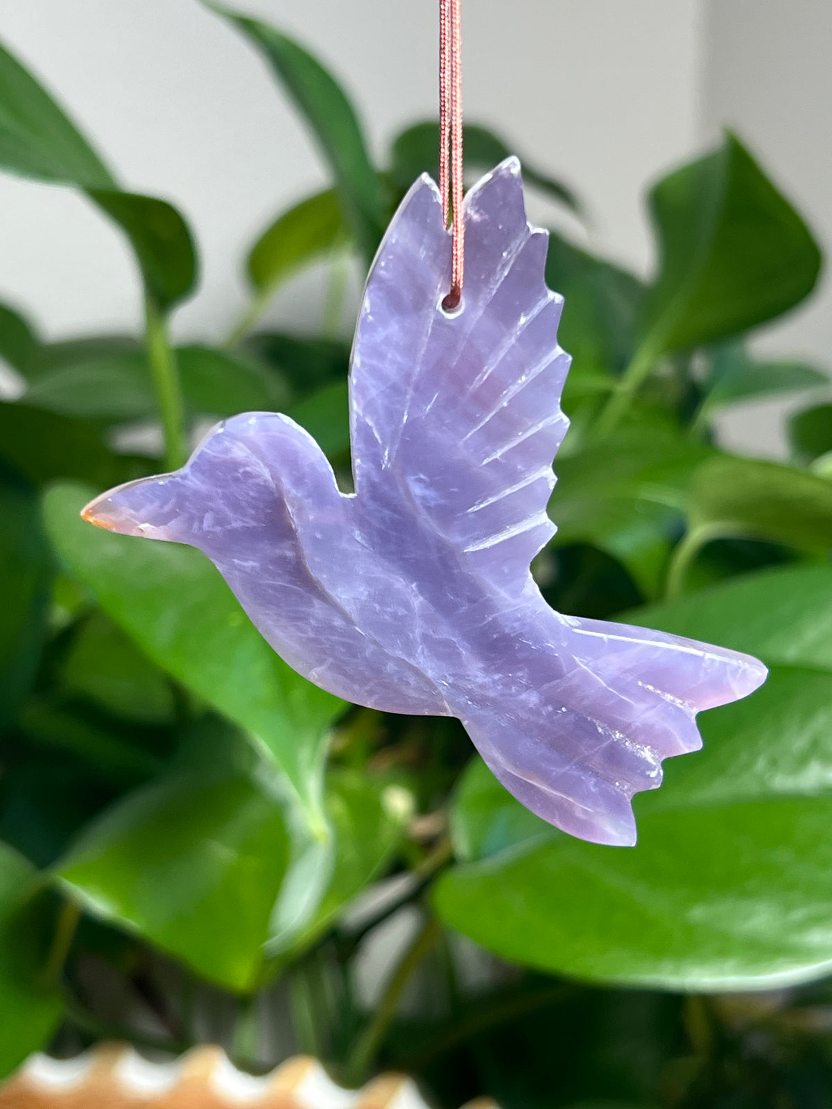 Purple Chalcedony Hummingbird Ornaments