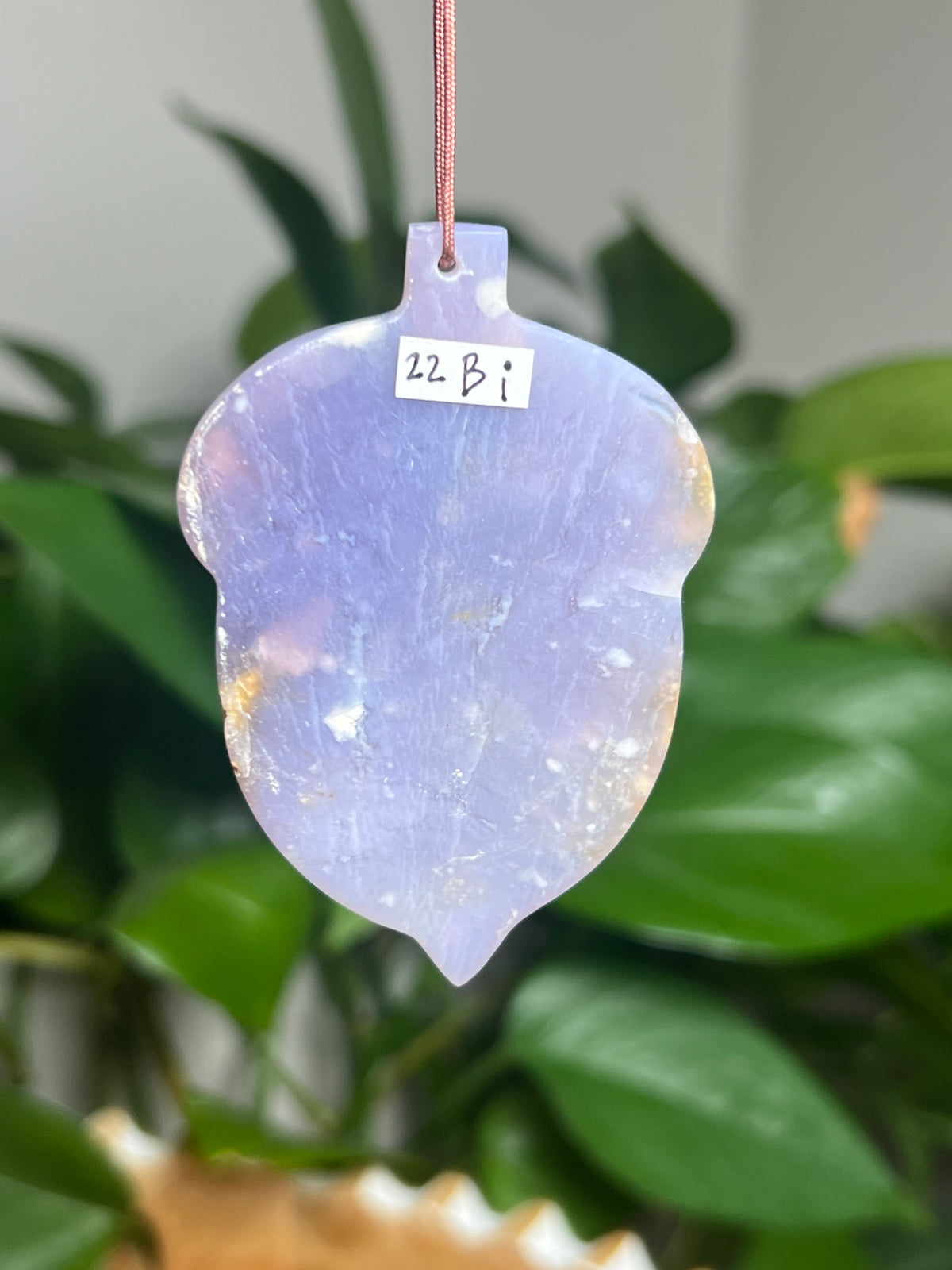 Purple Chalcedony Ornament Acorn: Bi