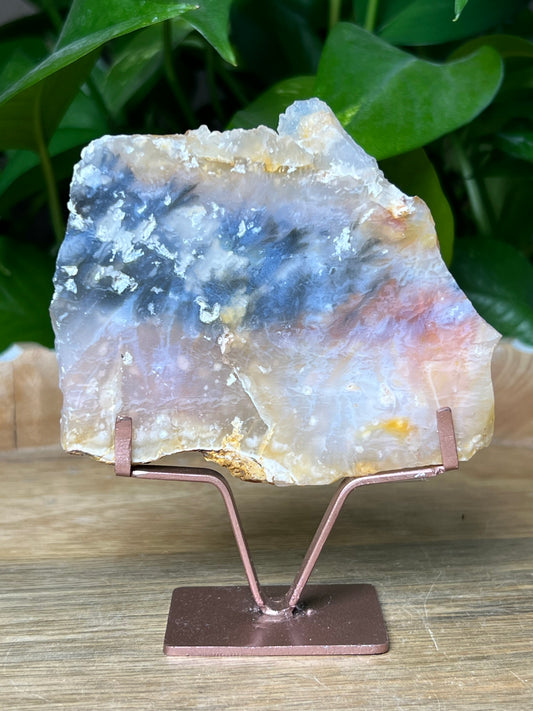 Rainbow Plume Agate Slab