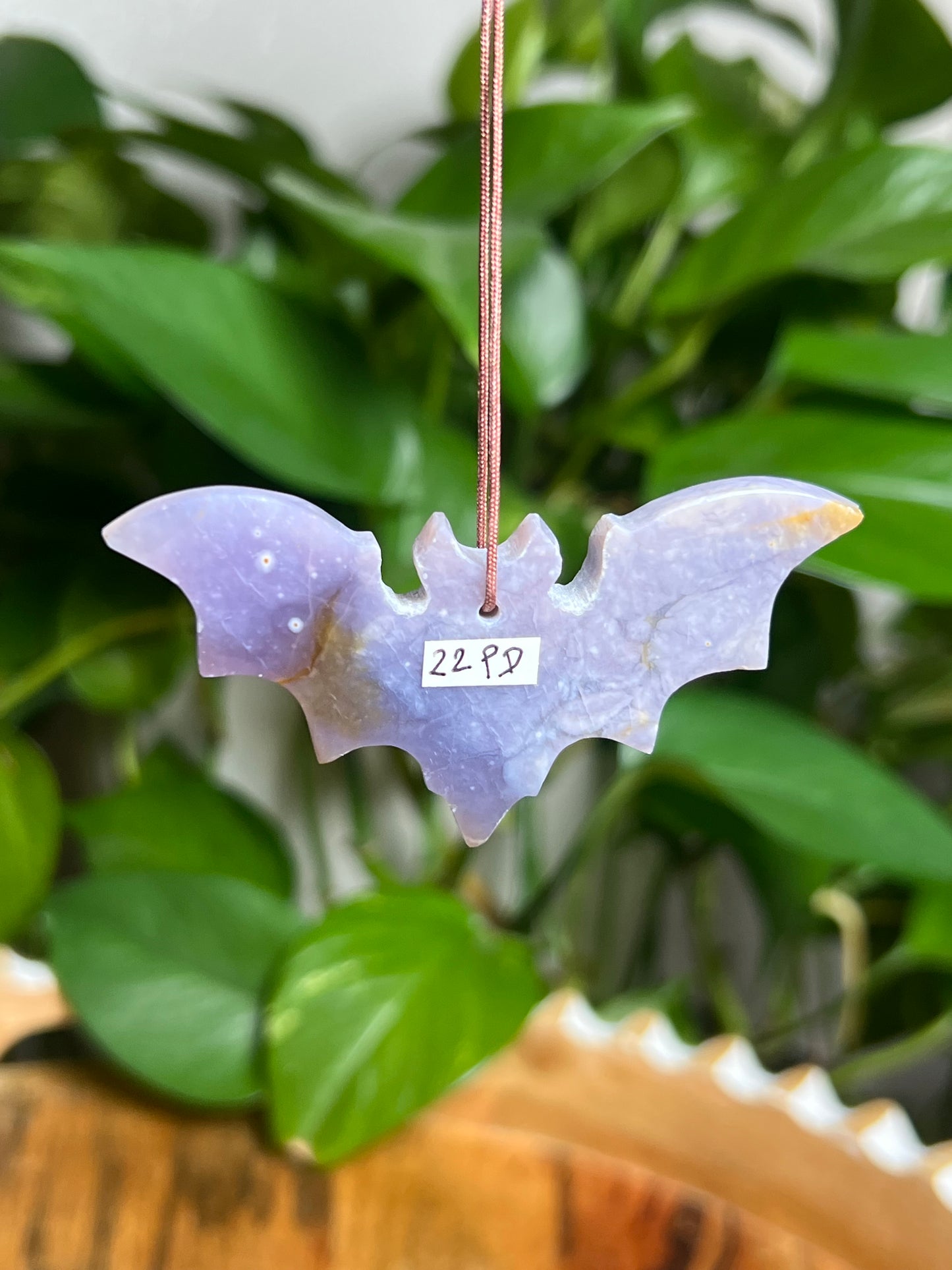 Purple Chalcedony Ornament Bat: PD