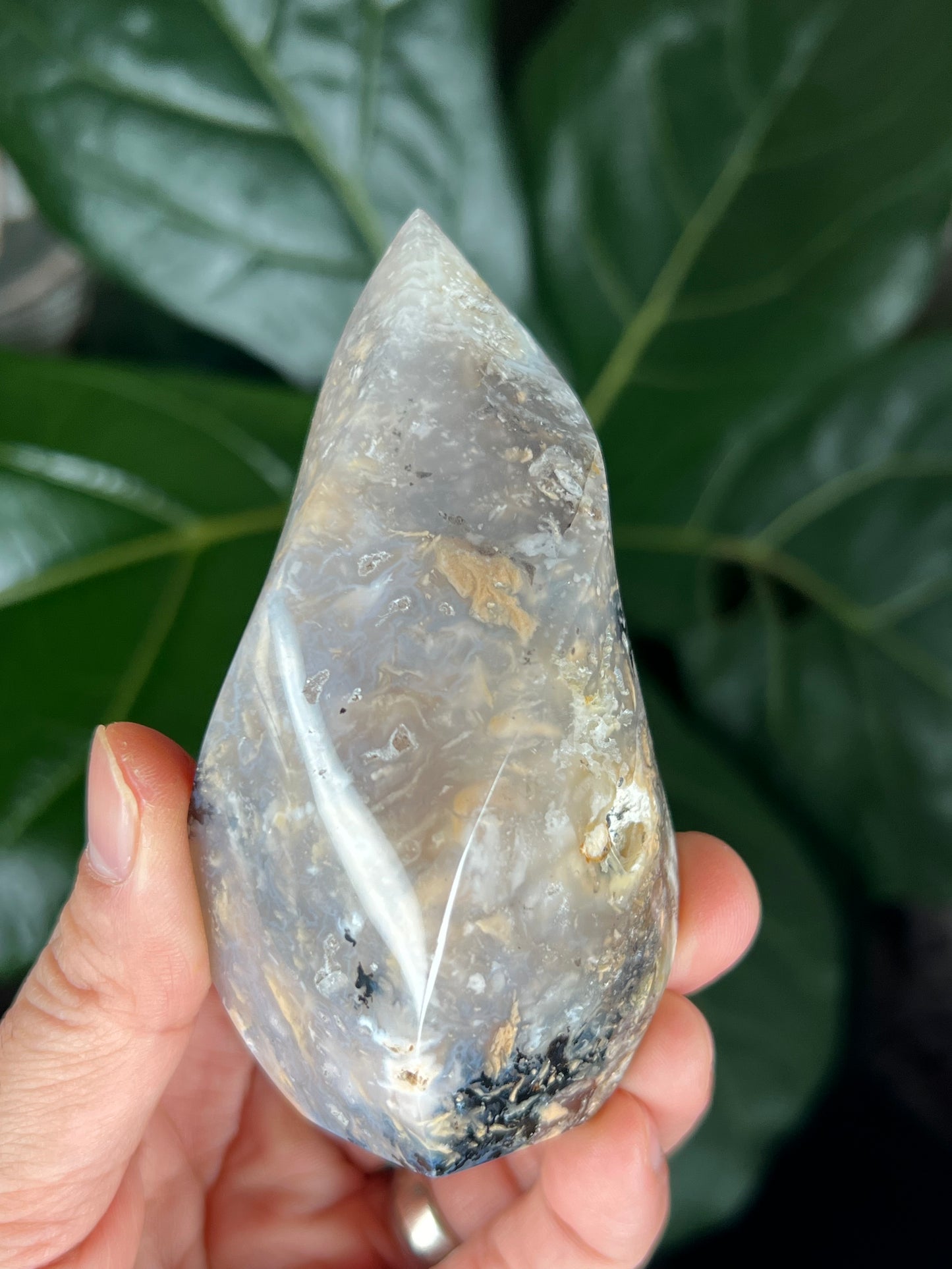 Dendritic Tiger Agate Flame