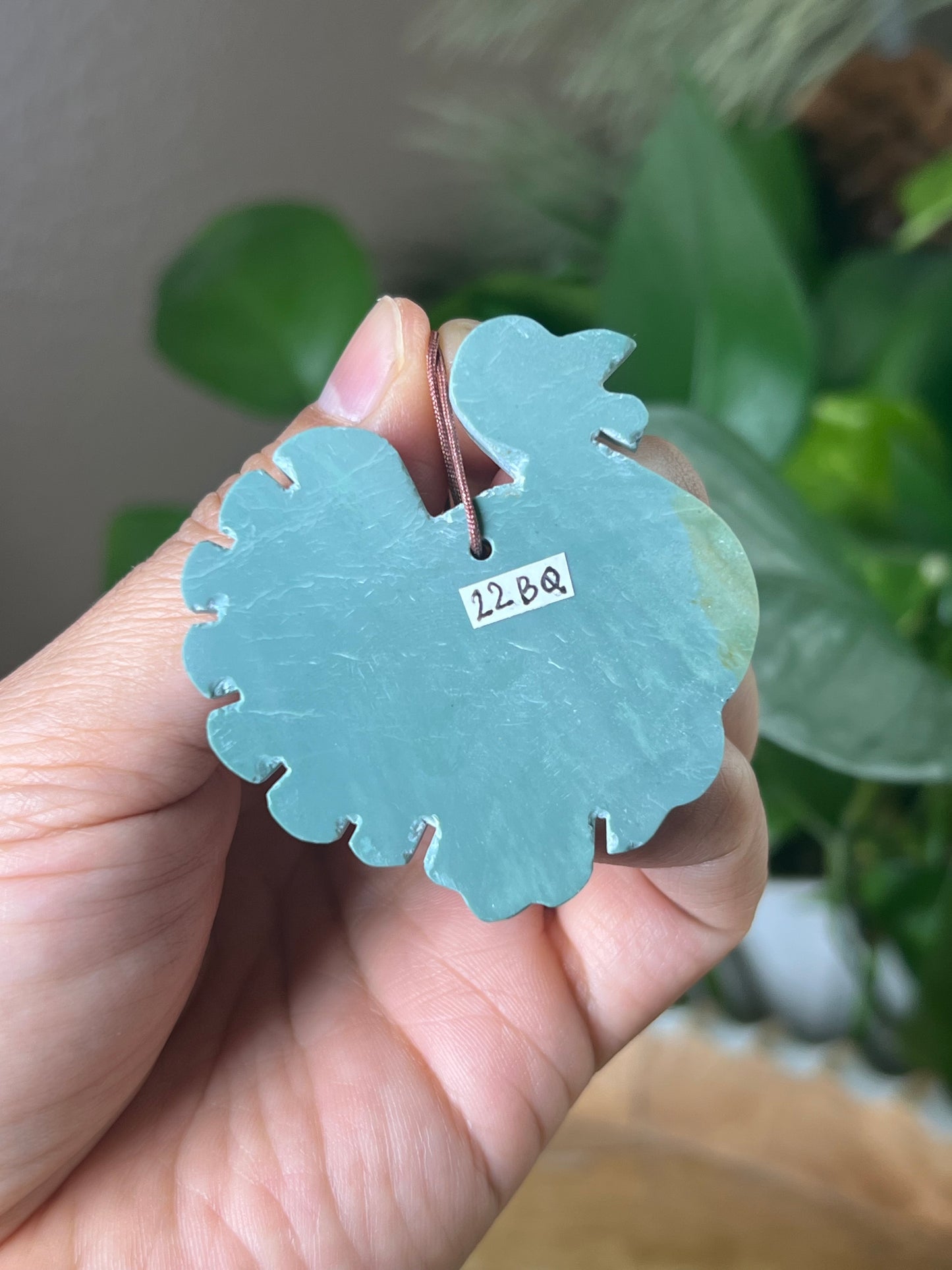 Blue Green Jasper Turkey Ornament