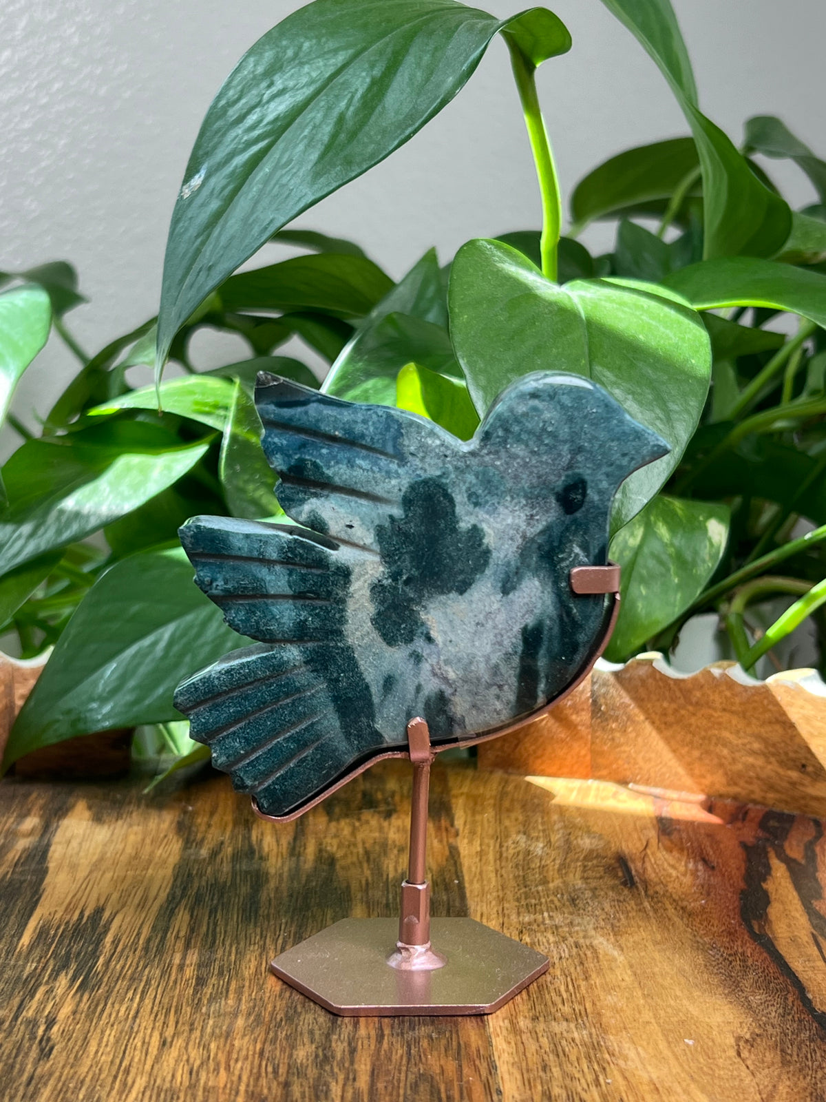 Blue Green Jasper Bird: RE