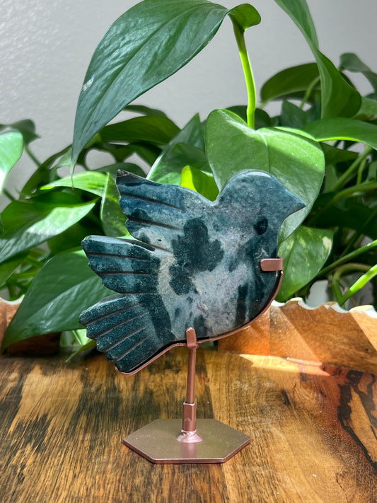 Blue Green Jasper Bird: RE