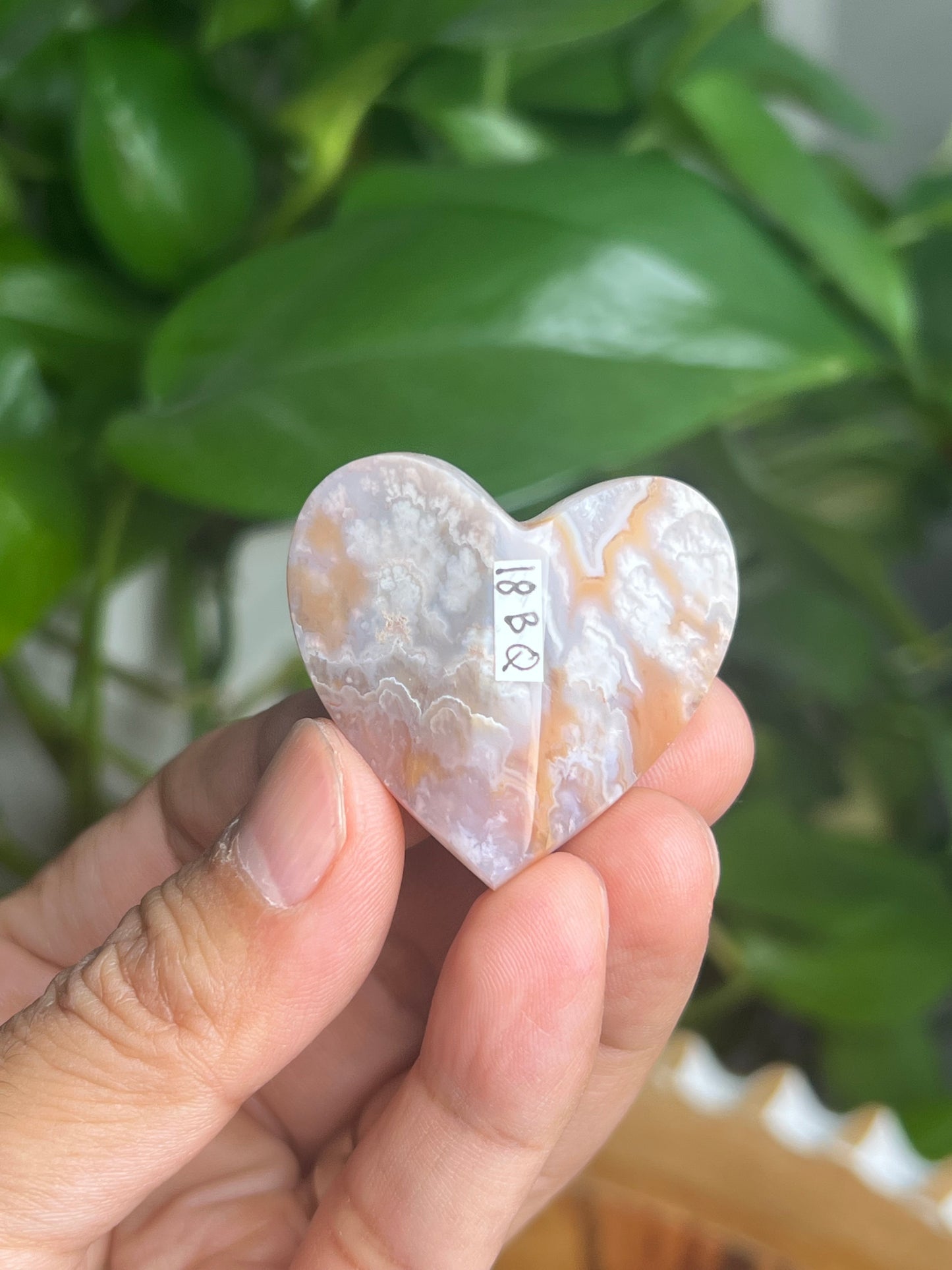 Flower Carnelian 3D Butterfly Heart: BQ