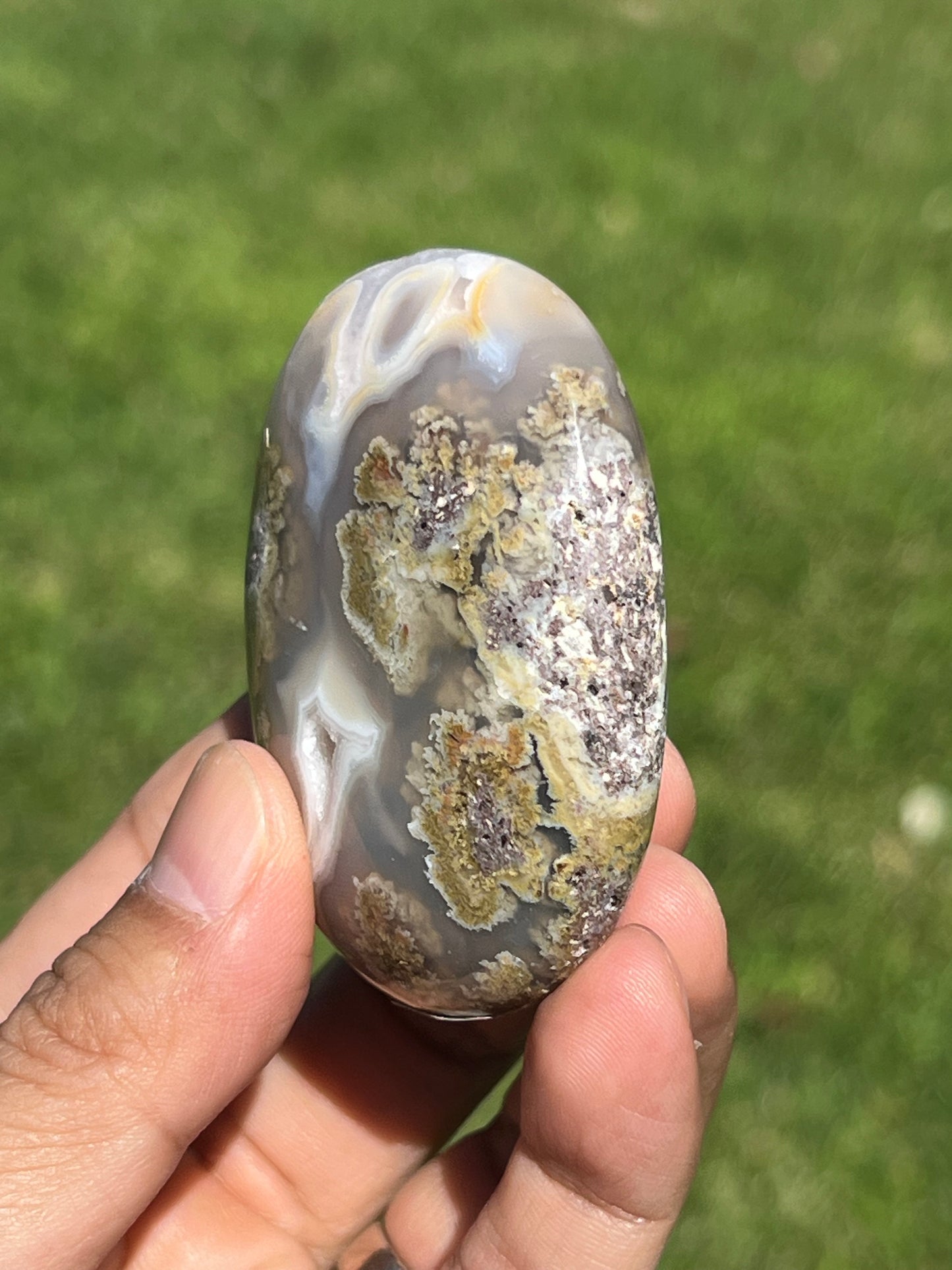 Scenic Moss Agate Palmstone RK