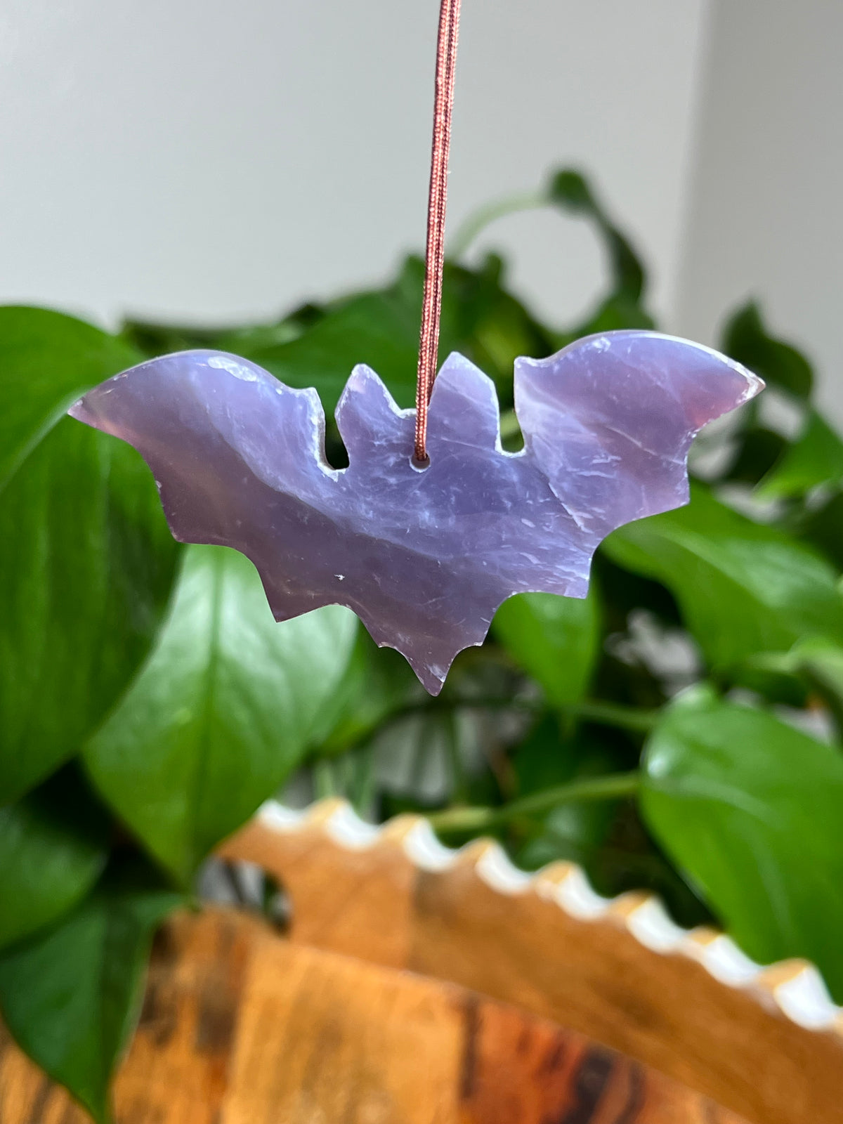 Purple Chalcedony Bat Ornaments