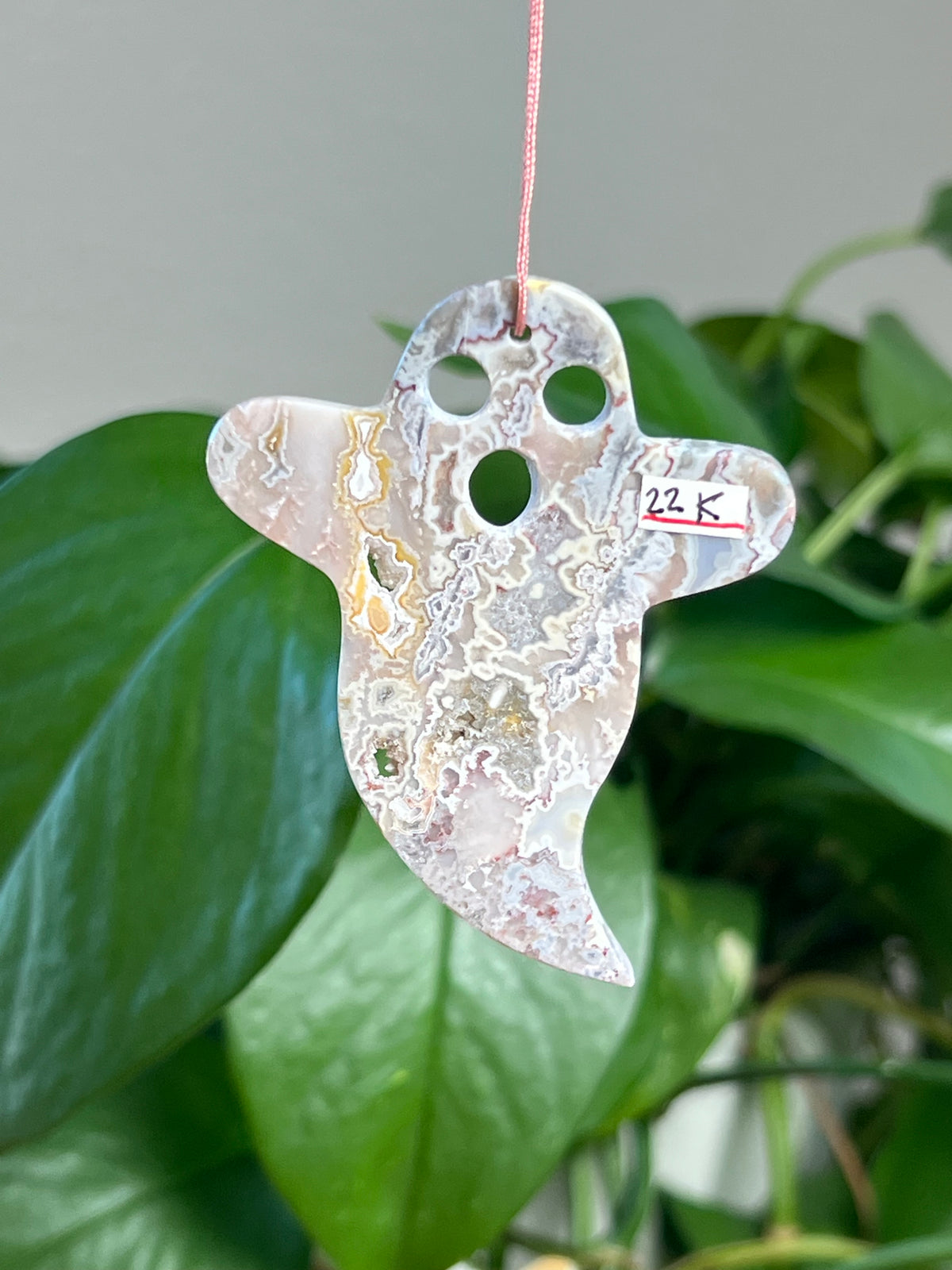 Sumatra Plume Agate Ghosts Ornaments