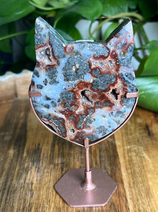Marcasite Cat Head
