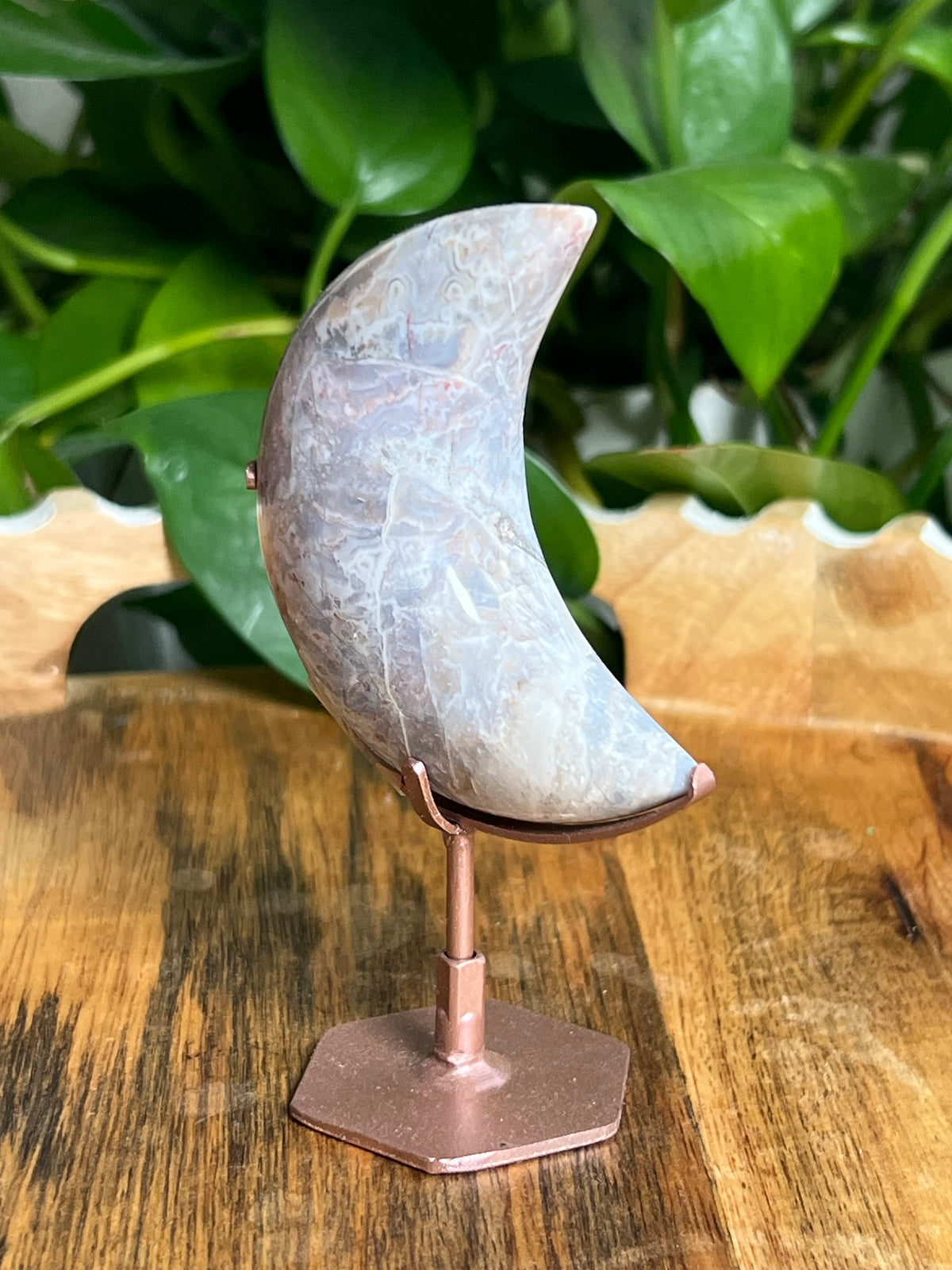Sumatra Plume Agate Moon: RD