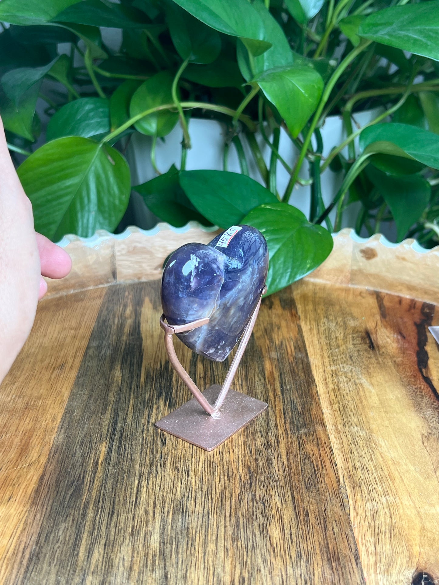 Purple Chalcedony Heart: KC