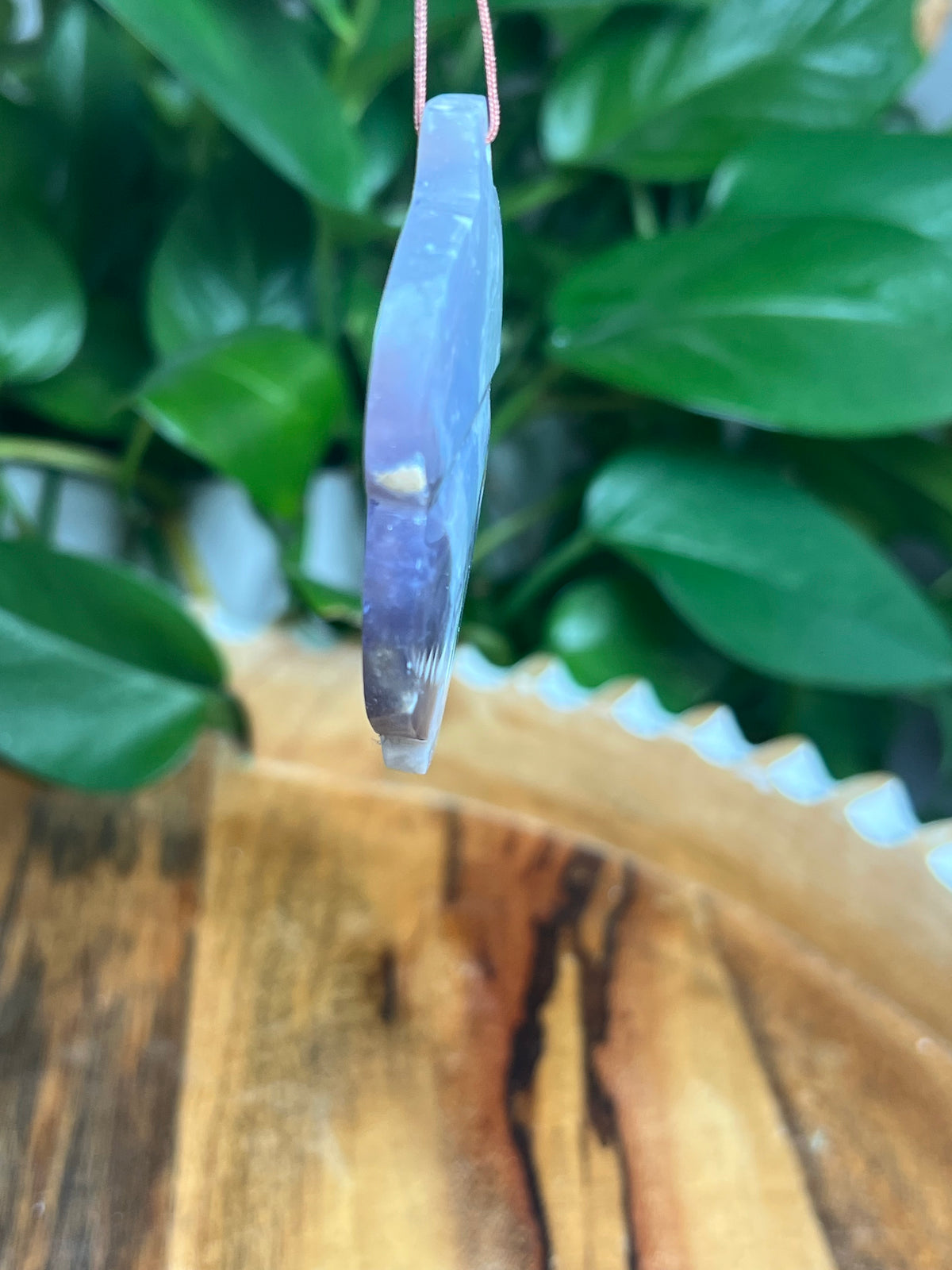 Purple Chalcedony Ornament Acorn: BK