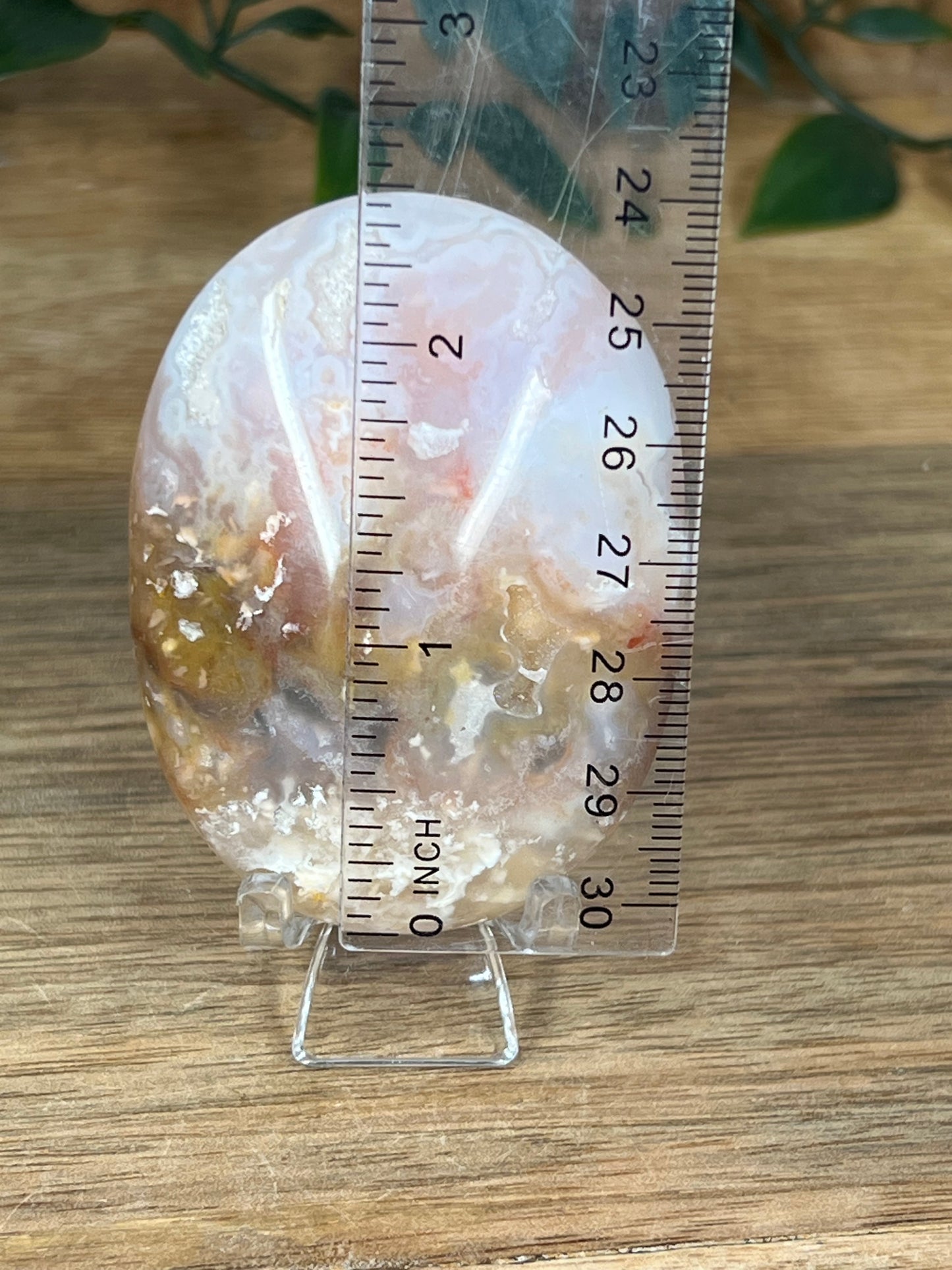 Rainbow Plume Agate Palmstone