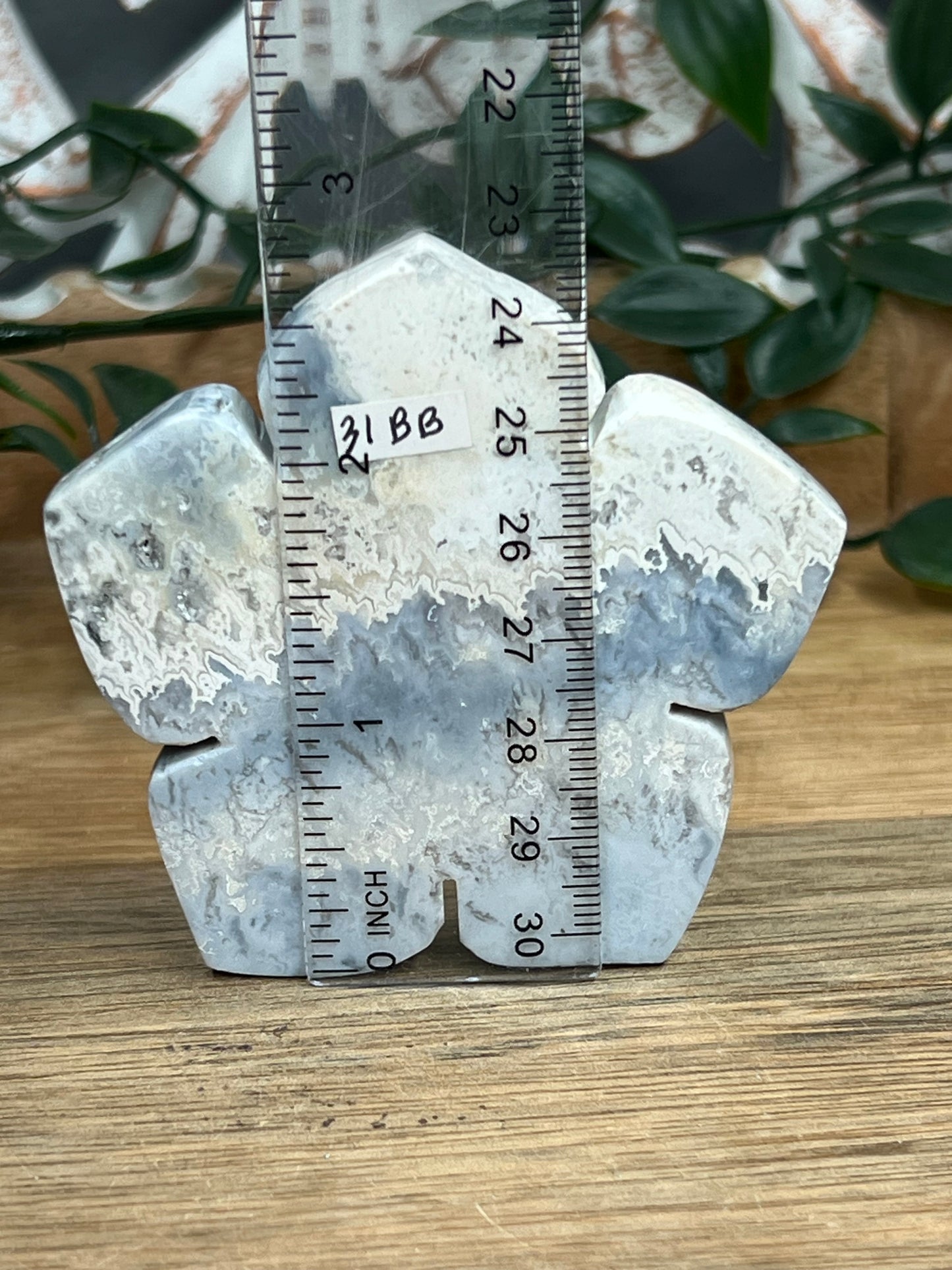 Blue Plume Agate Flower