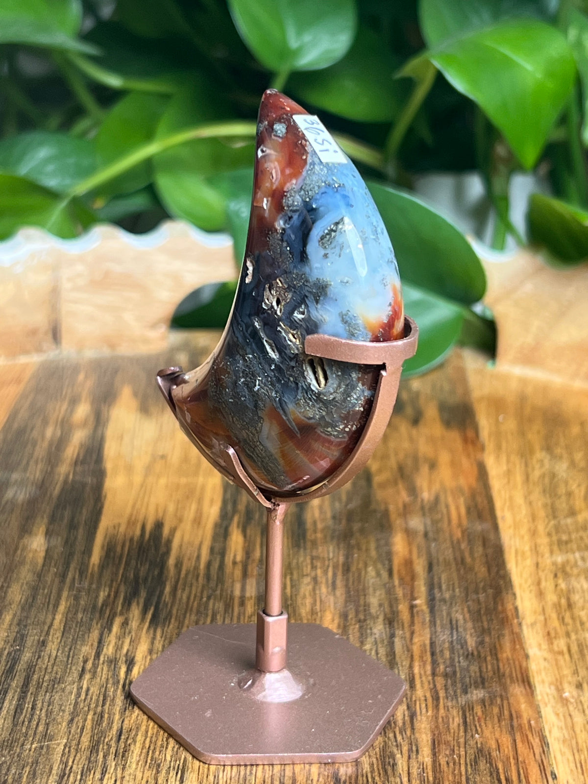 Marcasite Mini Puffy Moon: Si