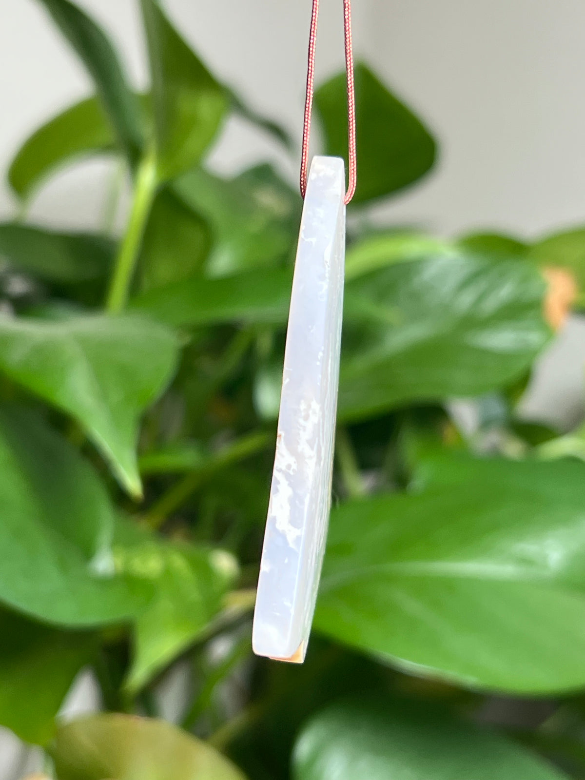 Winter Plume Agate Ornament Bell: WE