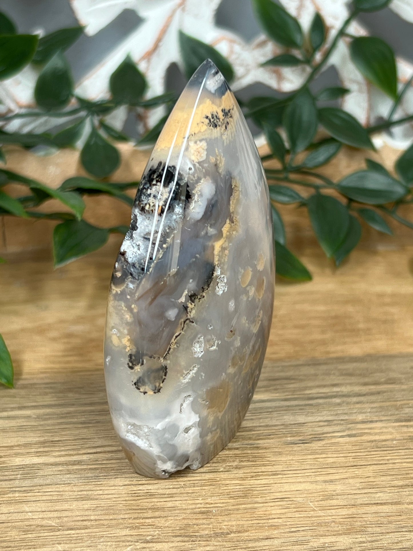 Dendritic Tiger Agate Flame
