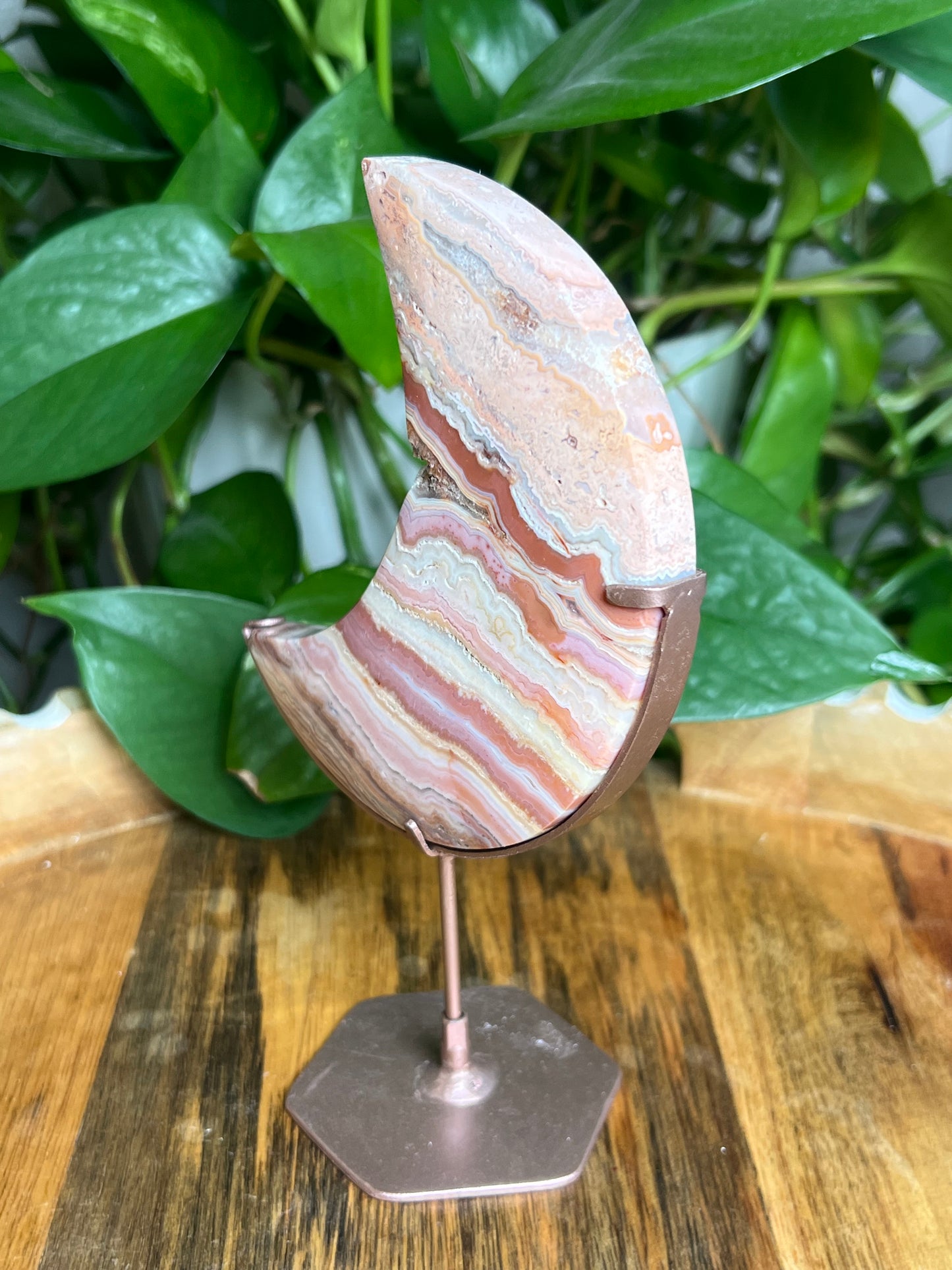 Crazy Lace Agate Moon: XS