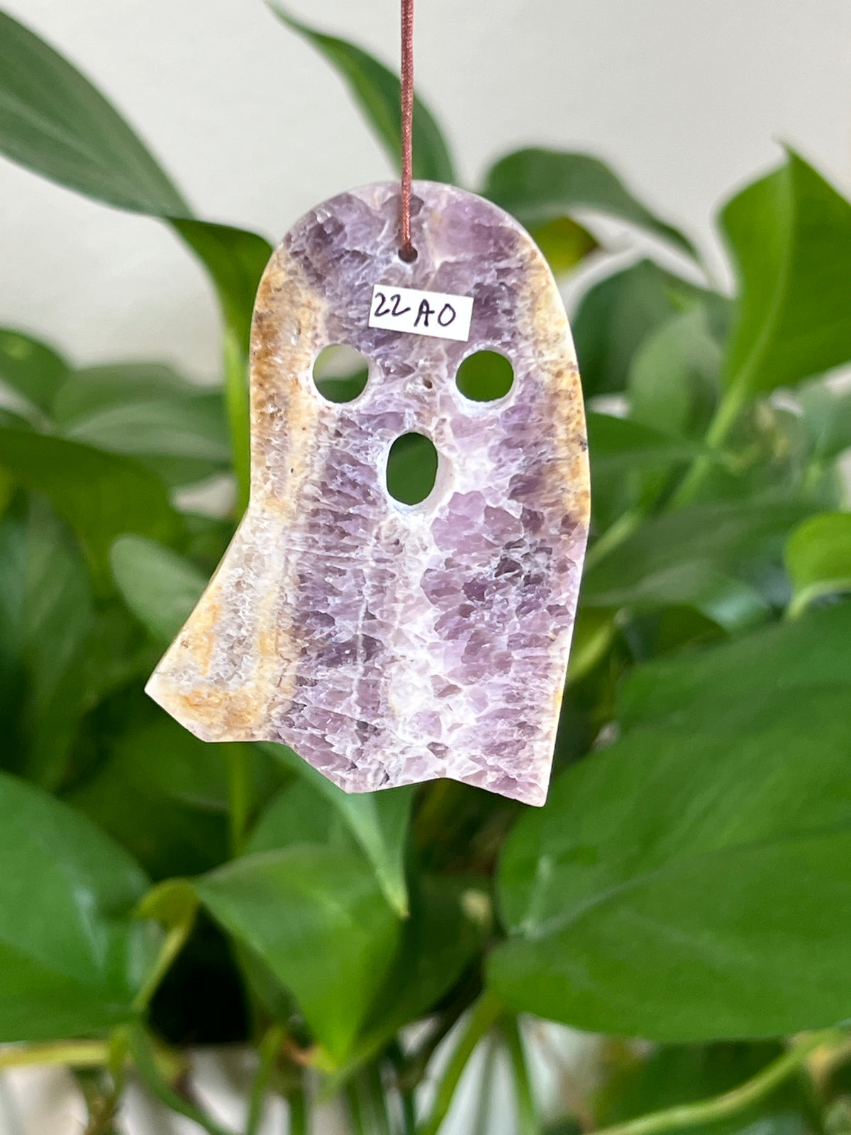 Indonesian Amethyst Ghost Ornaments