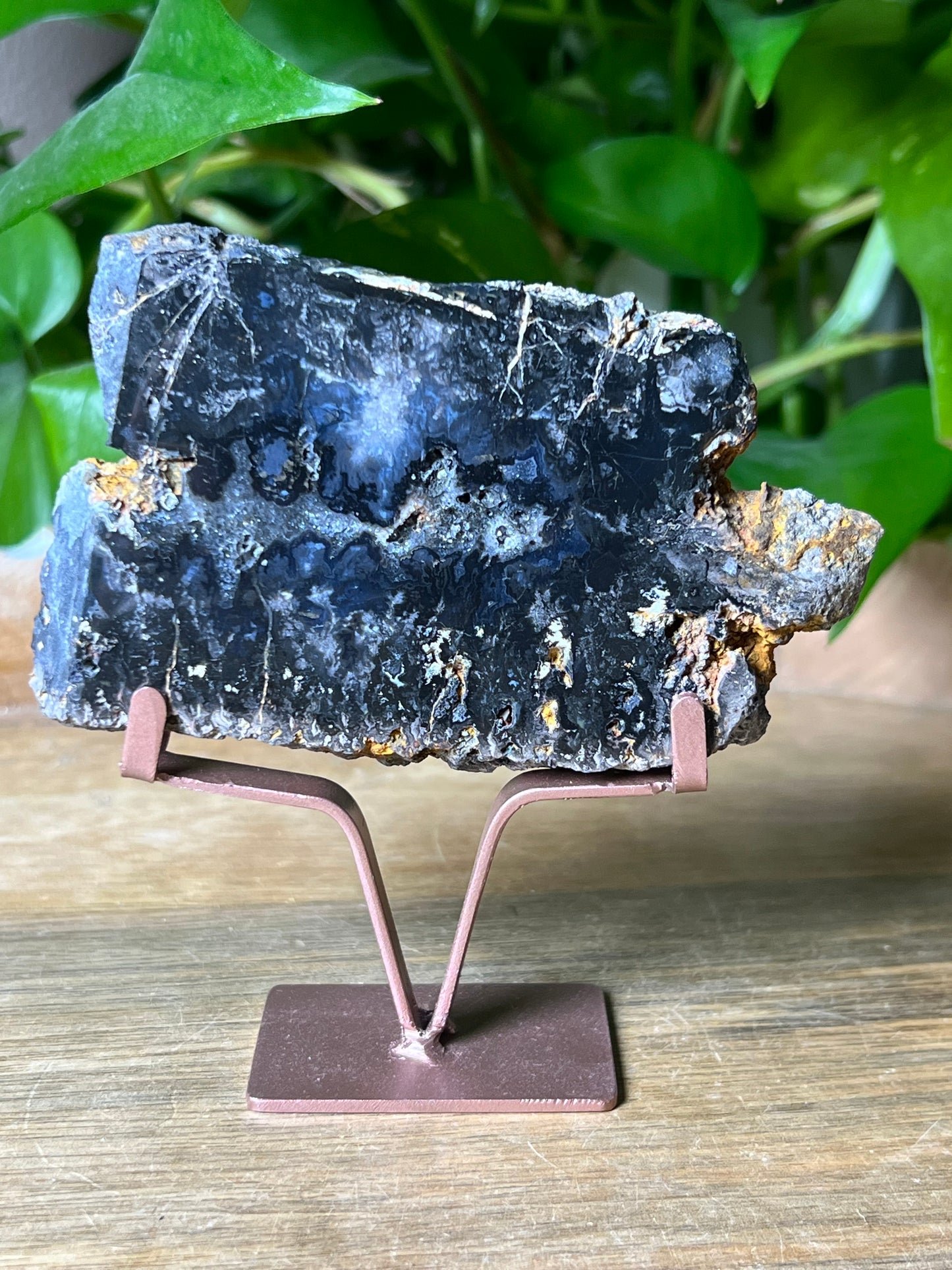 Blue Plume Agate Slab