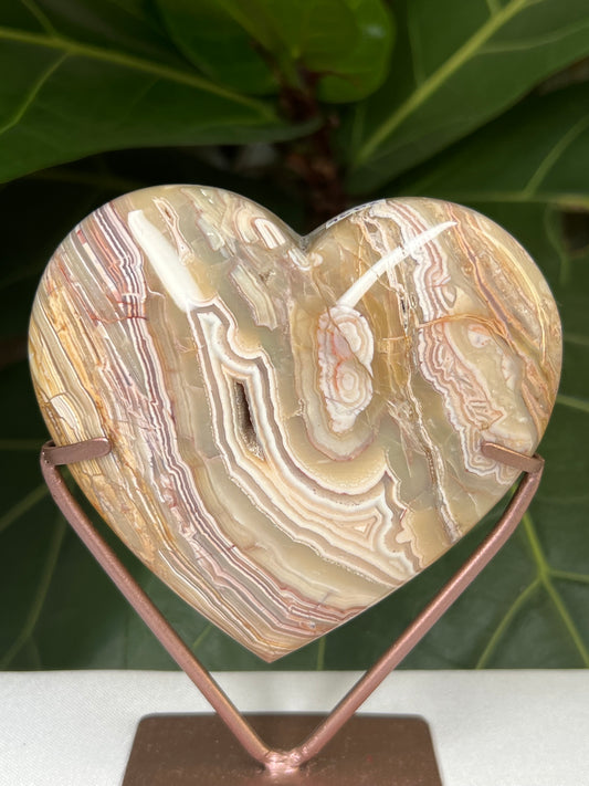 Crazy Lace Agate Heart
