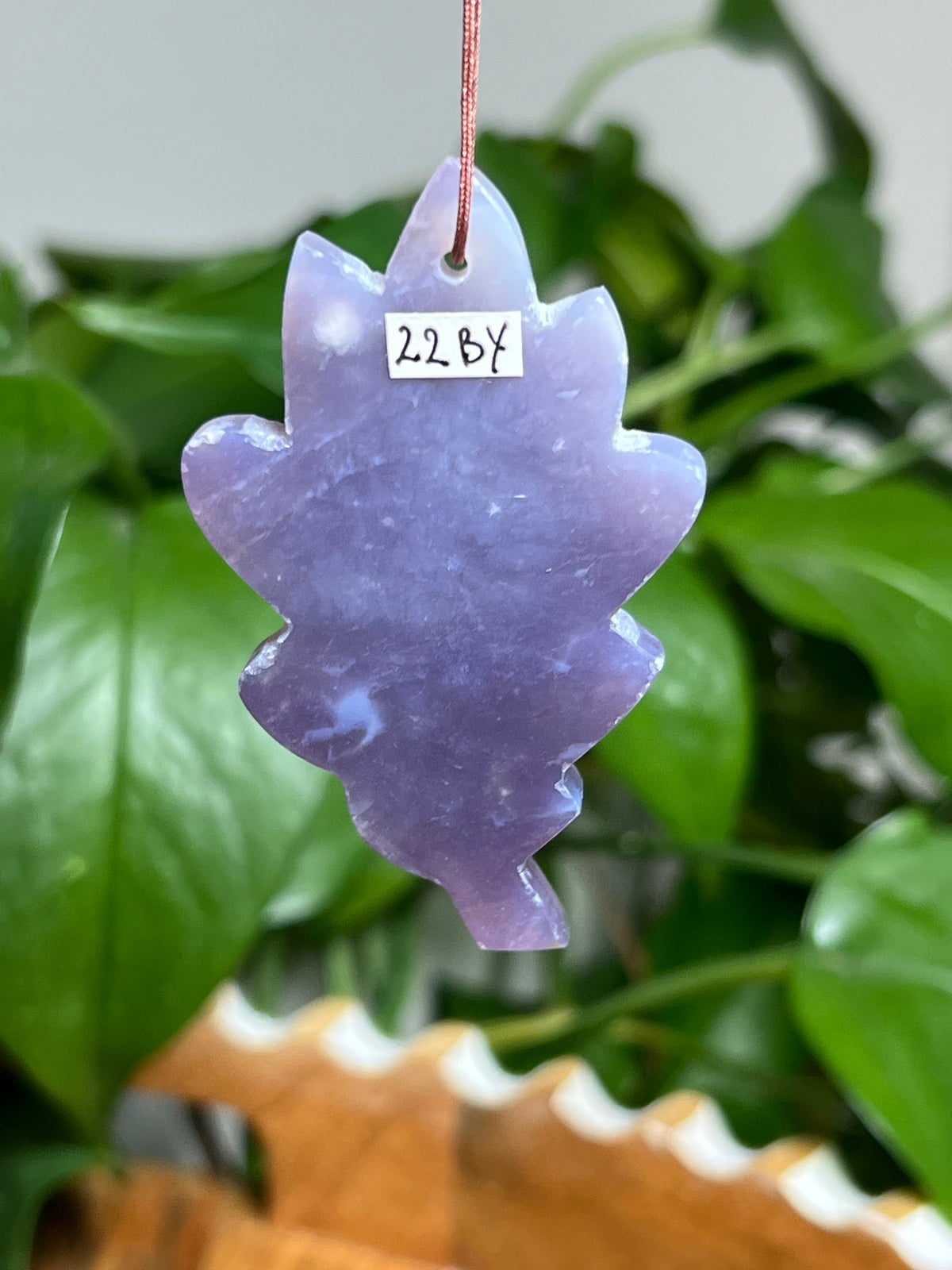Purple Chalcedony Leaf Ornaments