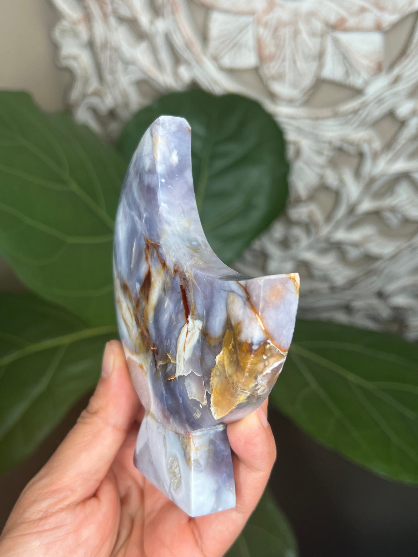 Purple Chalcedony Moon