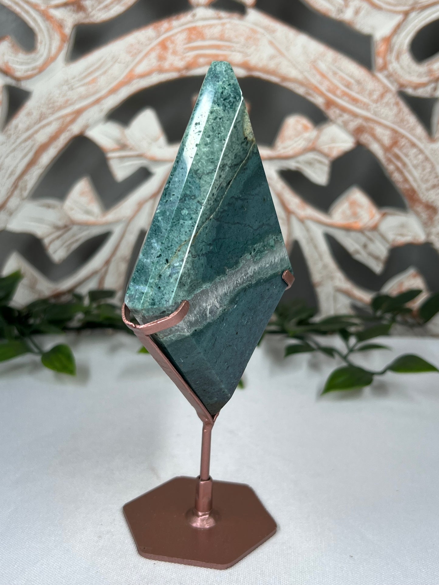Blue Green Jasper Diamond