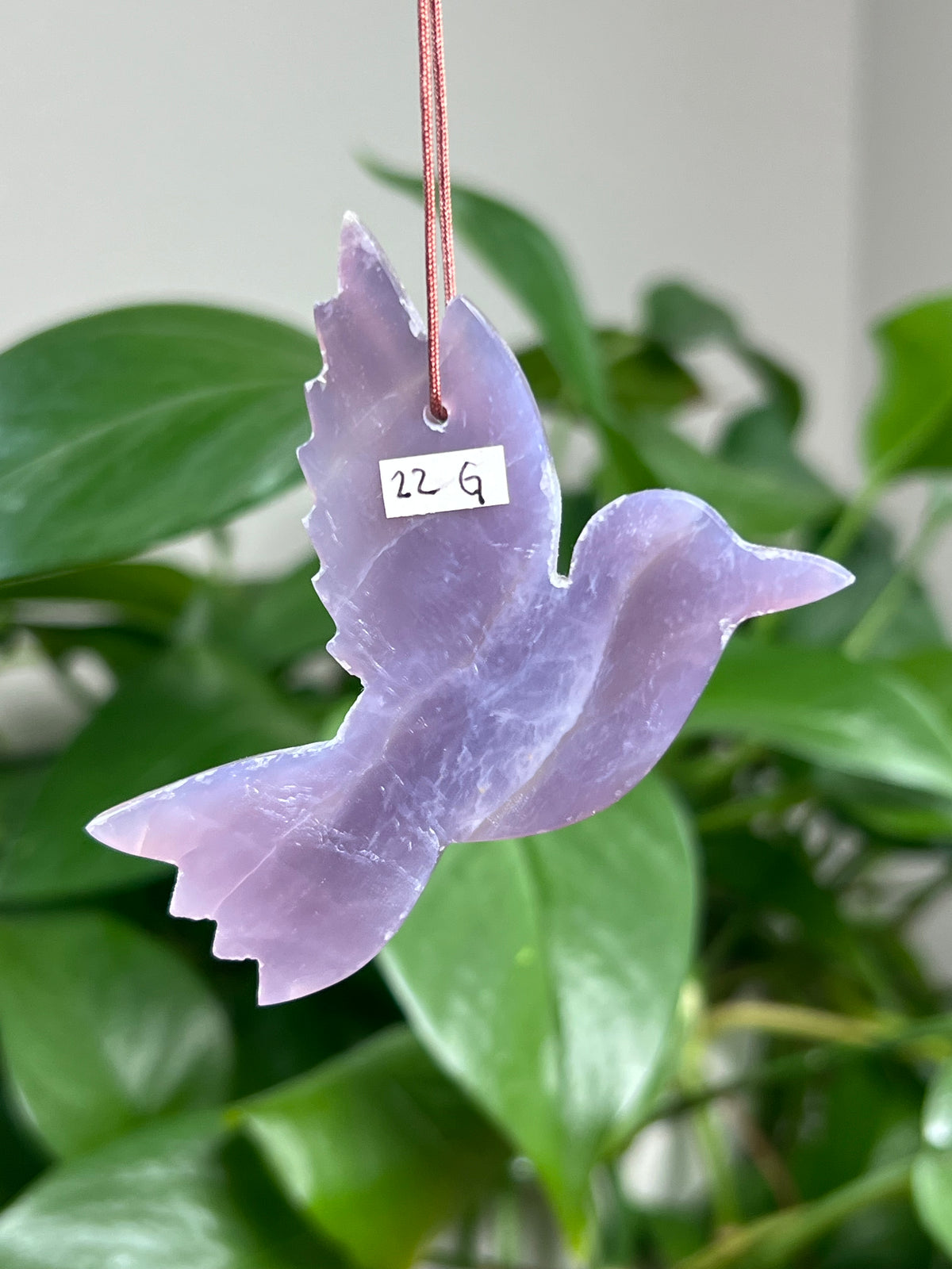 Purple Chalcedony Ornament Hummingbird: G