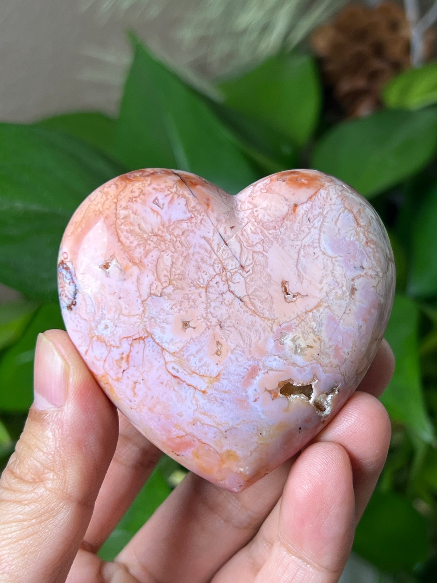 Pink Carnelian Heart
