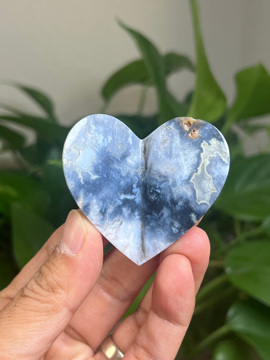 Blue Plume Agate 3D Butterfly: HA